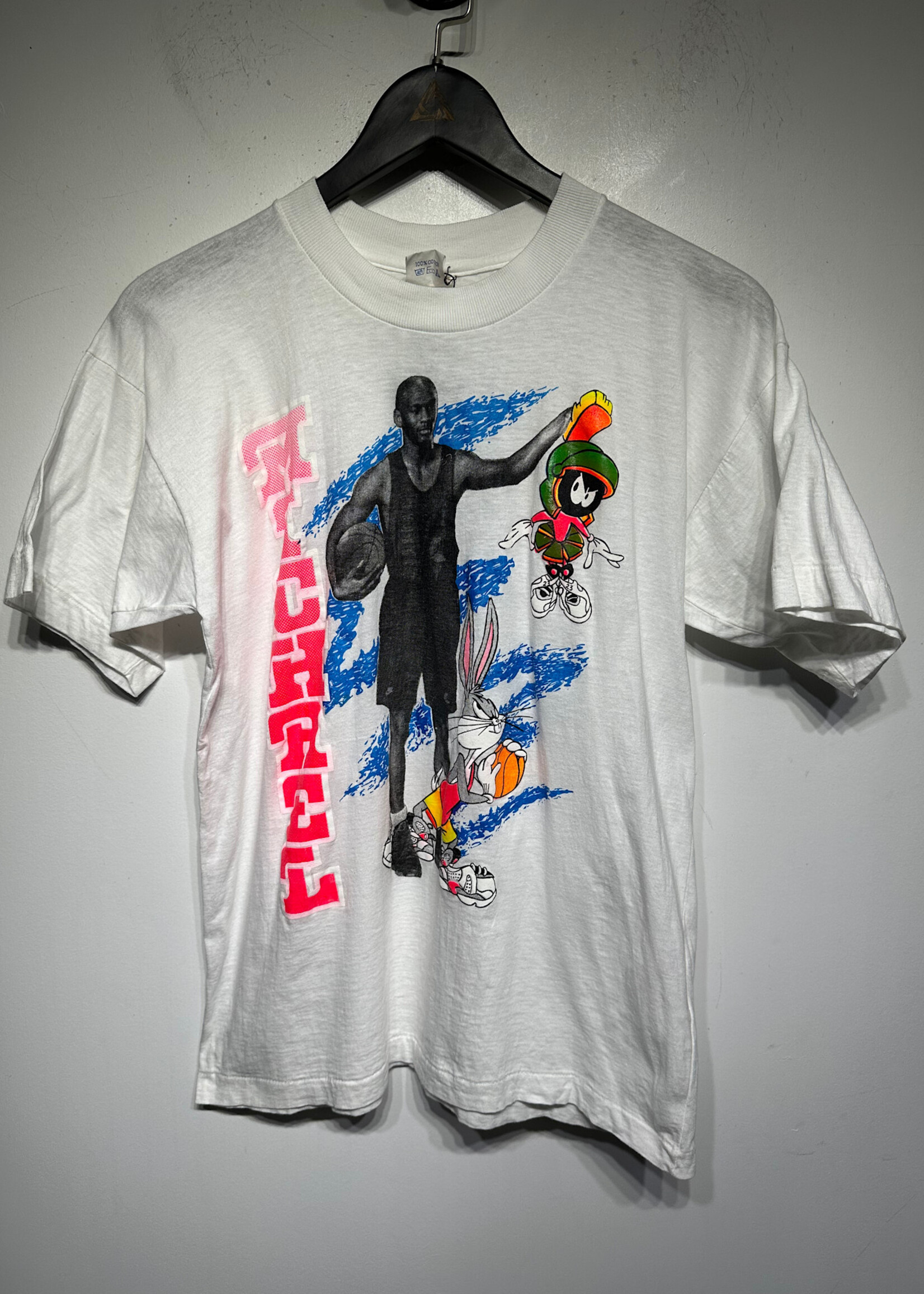 Vintage Bootleg Michael Jordan Marvin & Bugs Tee M