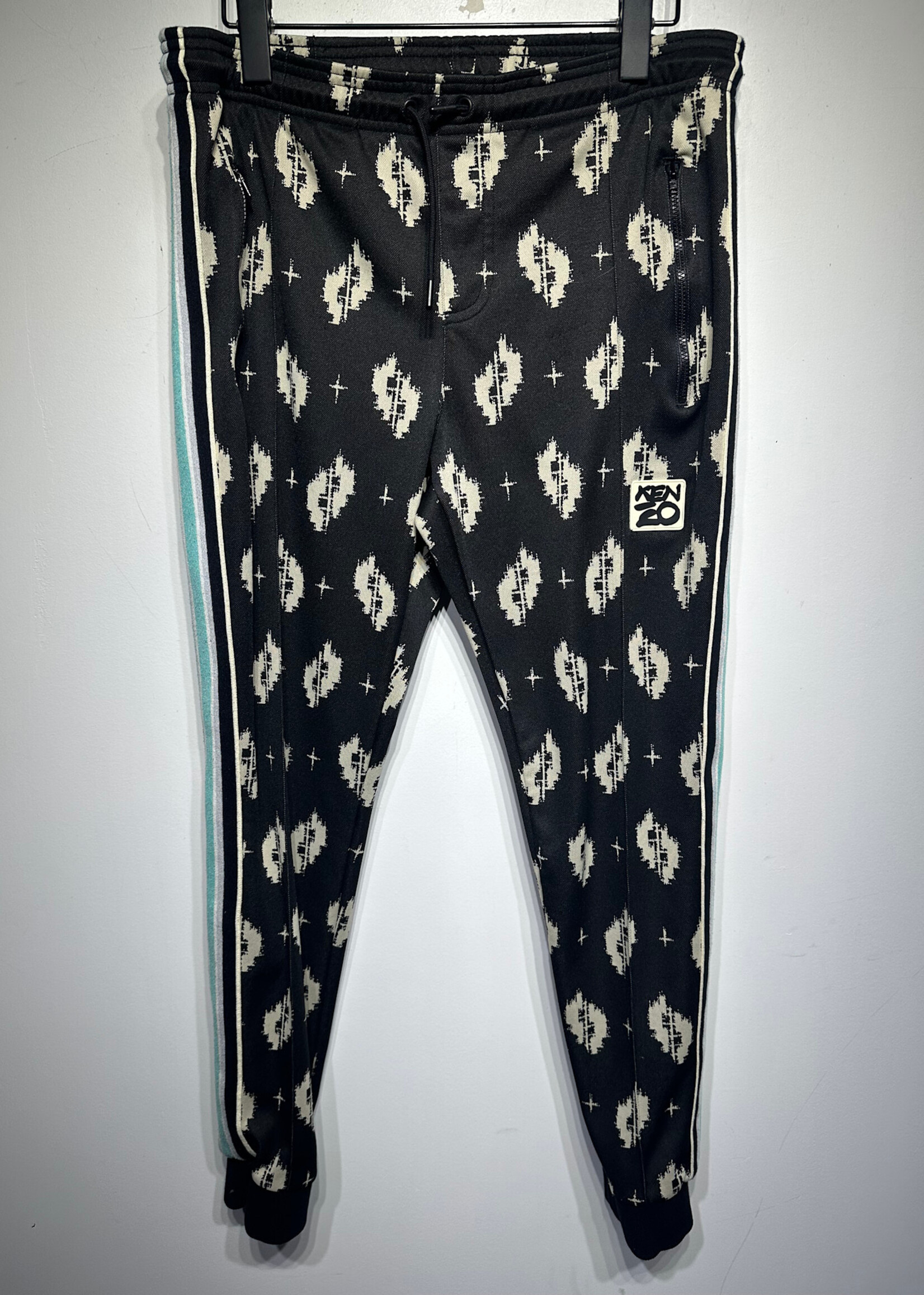 Kenzo Black Blue Side Stripe Track Pant S/30