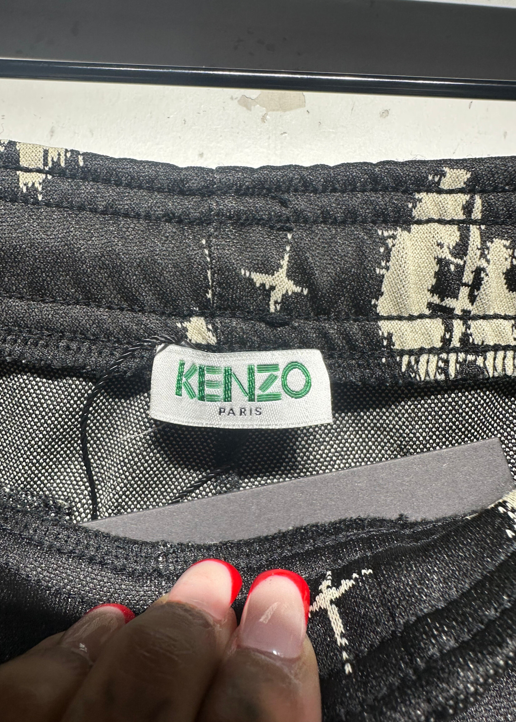 Kenzo Black Blue Side Stripe Track Pant S/30