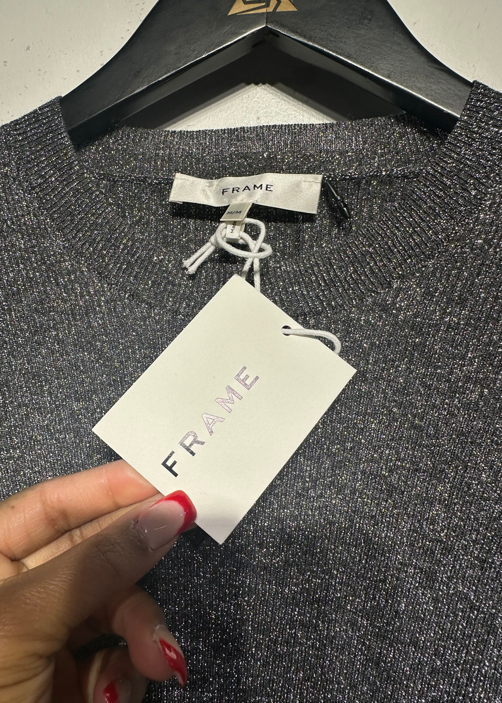 NWT Frame Silver Spark Bell Sleeve LS M