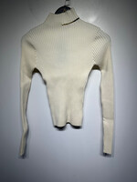 NWT Lovers & Friends Crème Ribbed Cut Out LS S