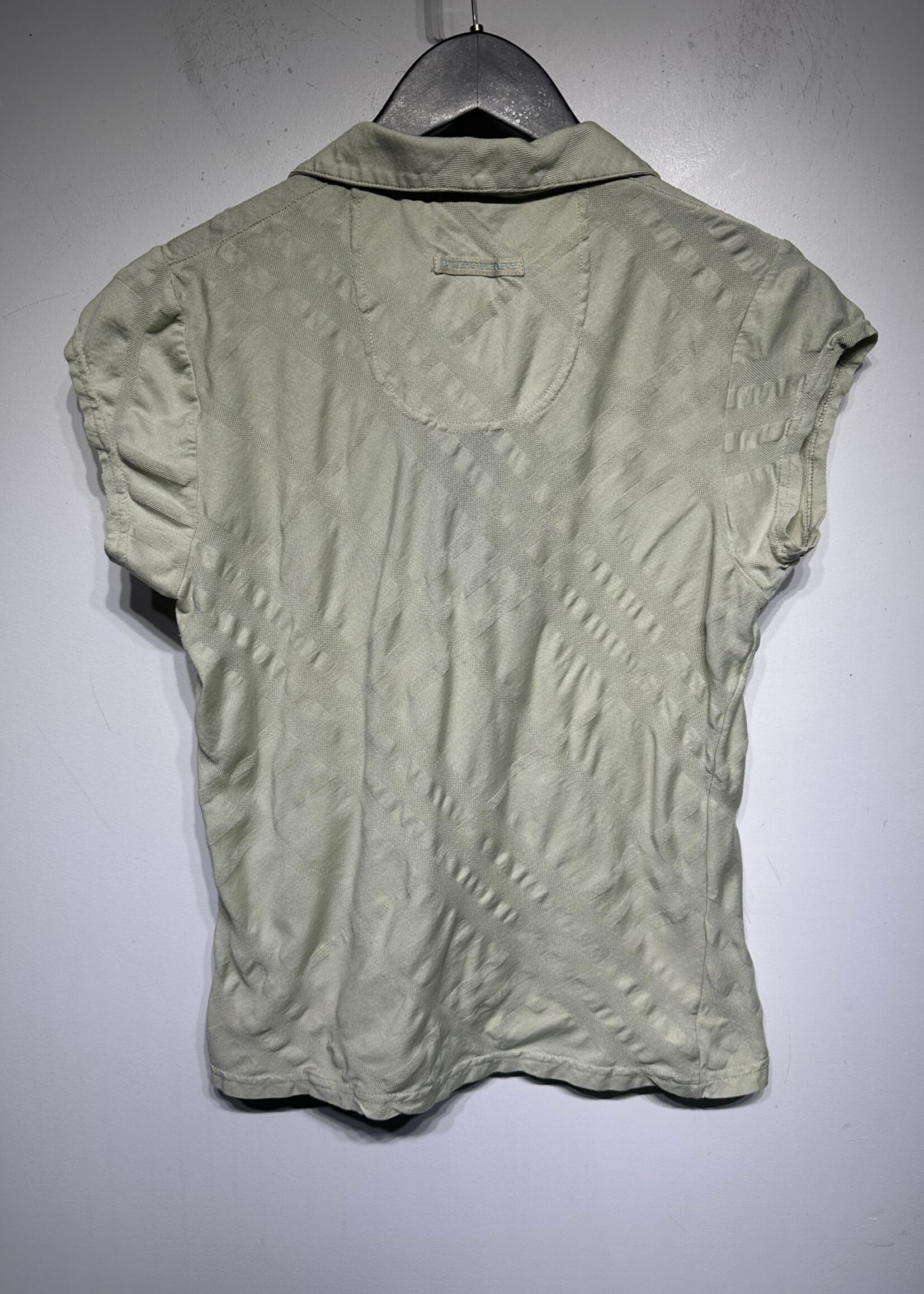 Burberry Golf Light Green Fitted Polo Fem M