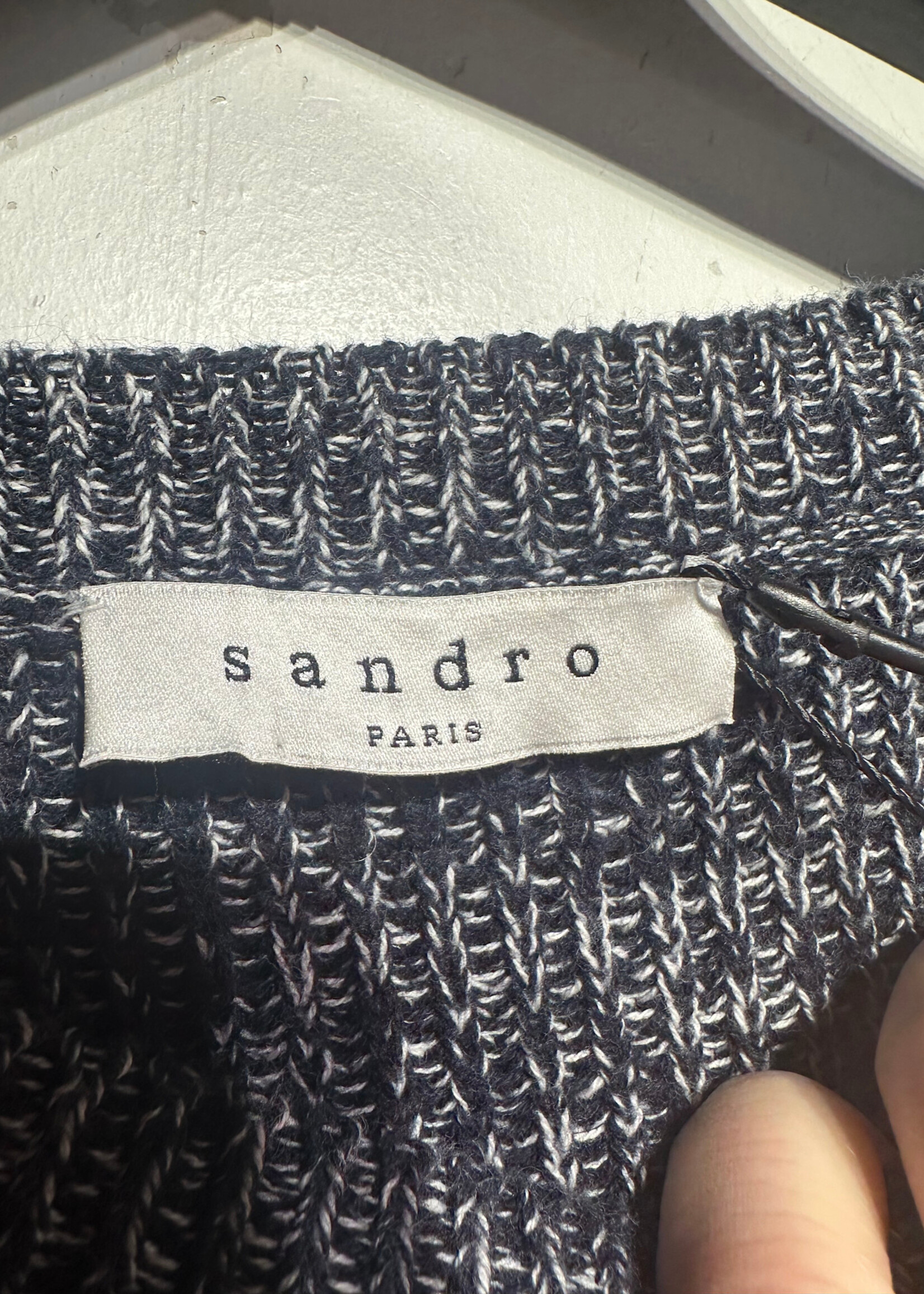 Sandro Navy Blue Knit Sweater Fem S