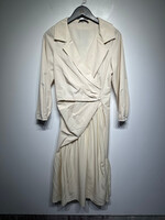 NWT Gentle Herd Tan Side Ruched LS Dress S