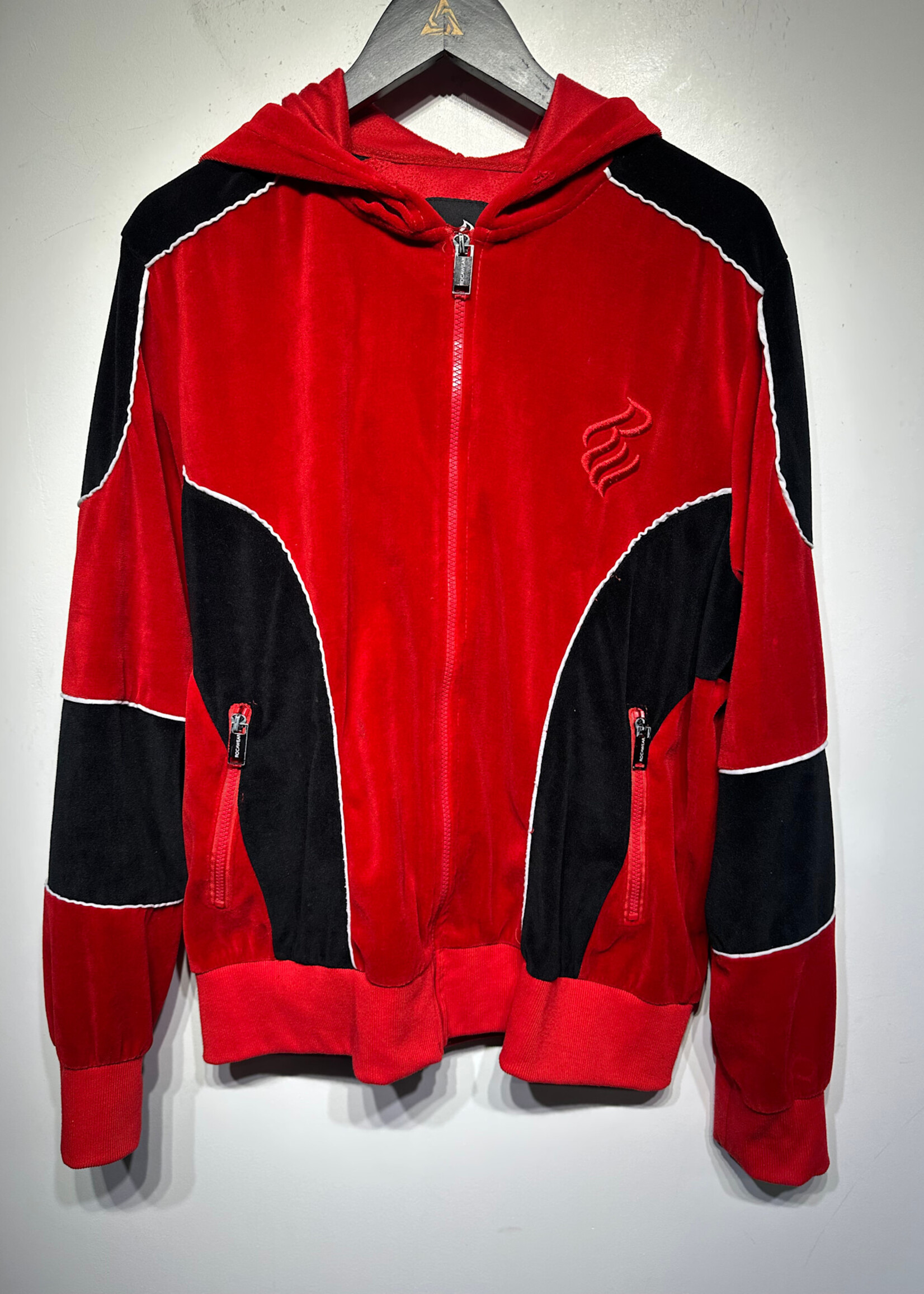 Rocawear Y2K Red Black Track Jacket Masc M