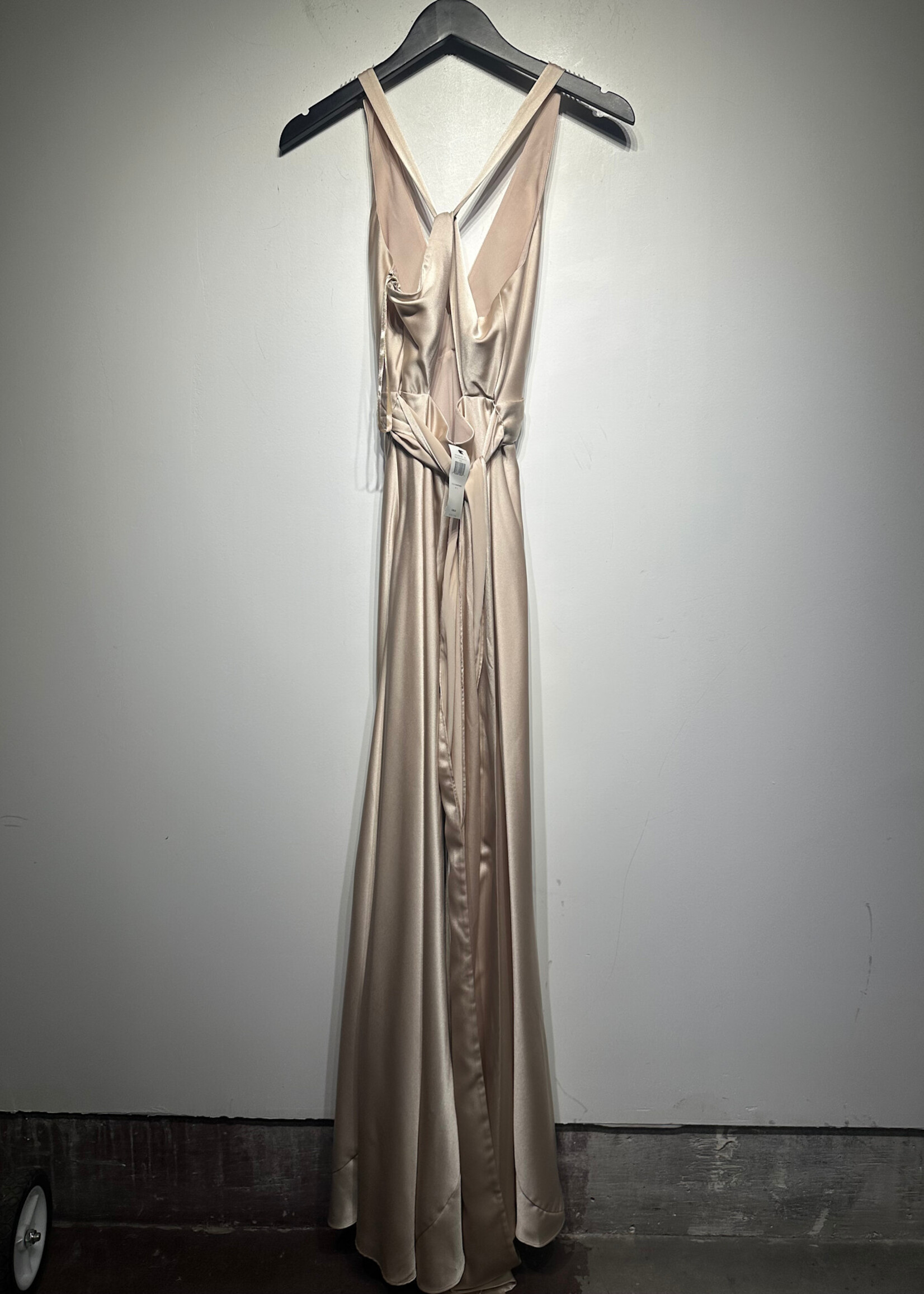 NWT BCBG Tan Silky Vintage Maxi Dress 4/S