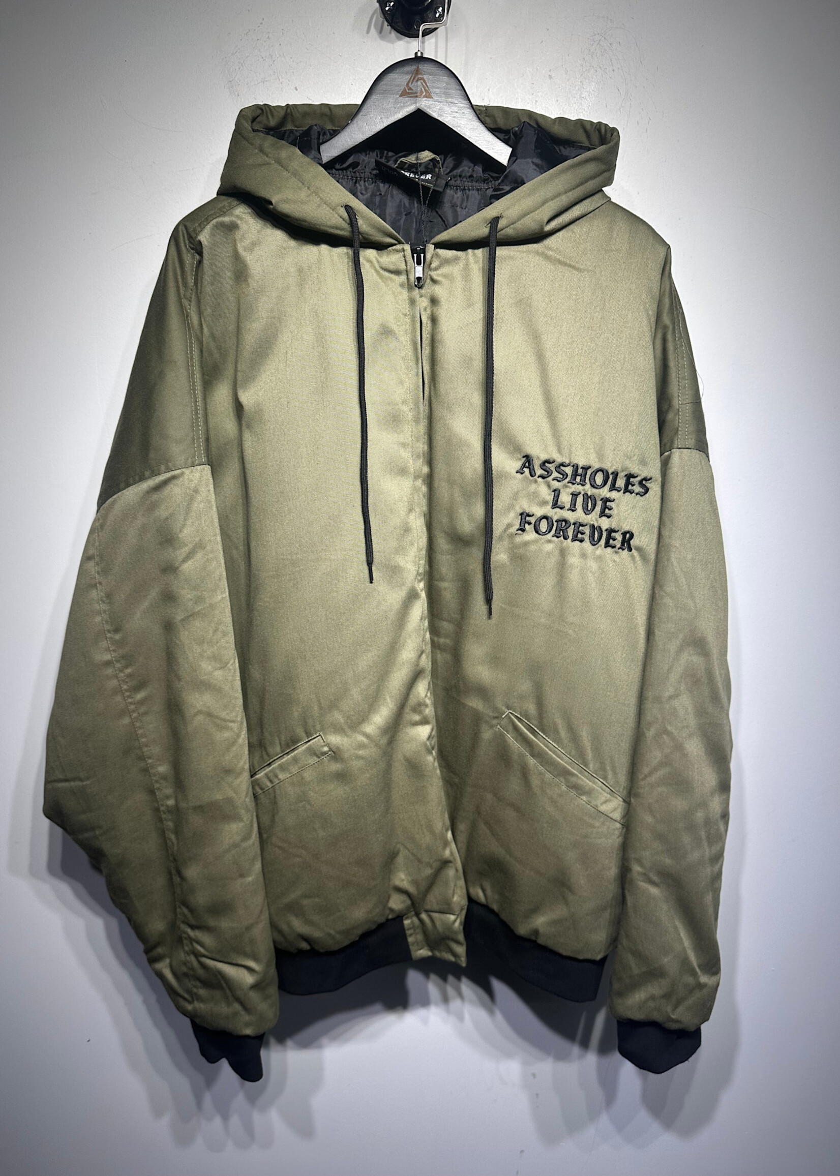 Assholes Live Forever Green Thick Hoodie 3XL