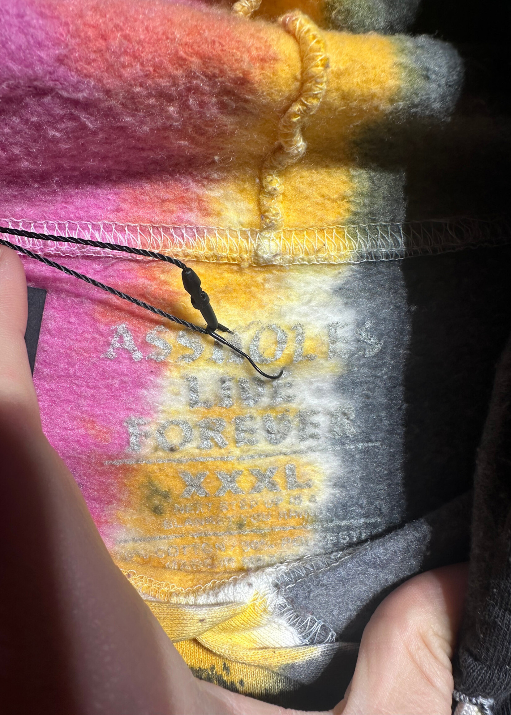 Assholes Live Forever Tie Dye Snake Hoodie 3XL