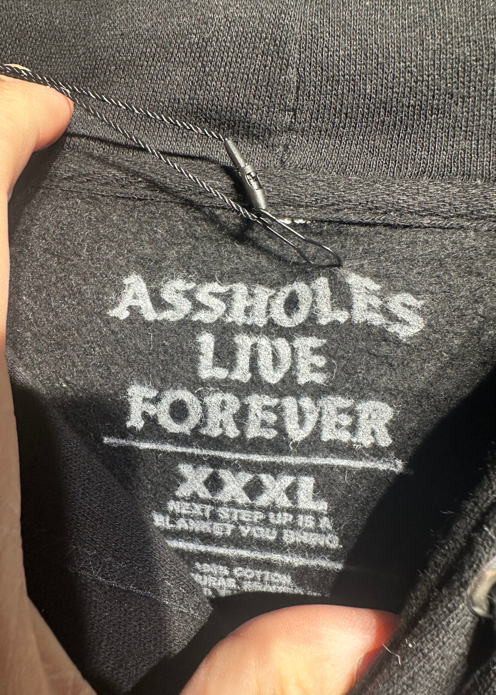 Assholes Live Forever Don't Trust the Govt Hoodie 3XL