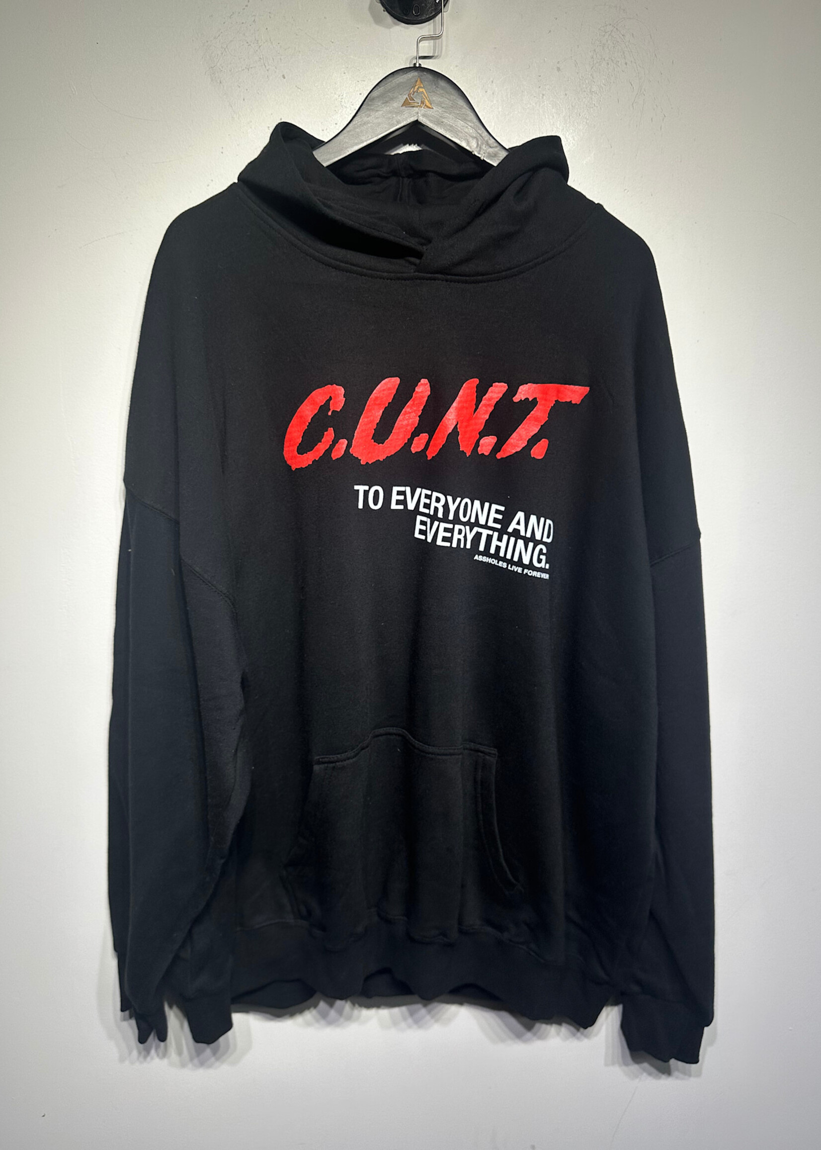 Assholes Live Forever CUNT Black Hoodie 3XL