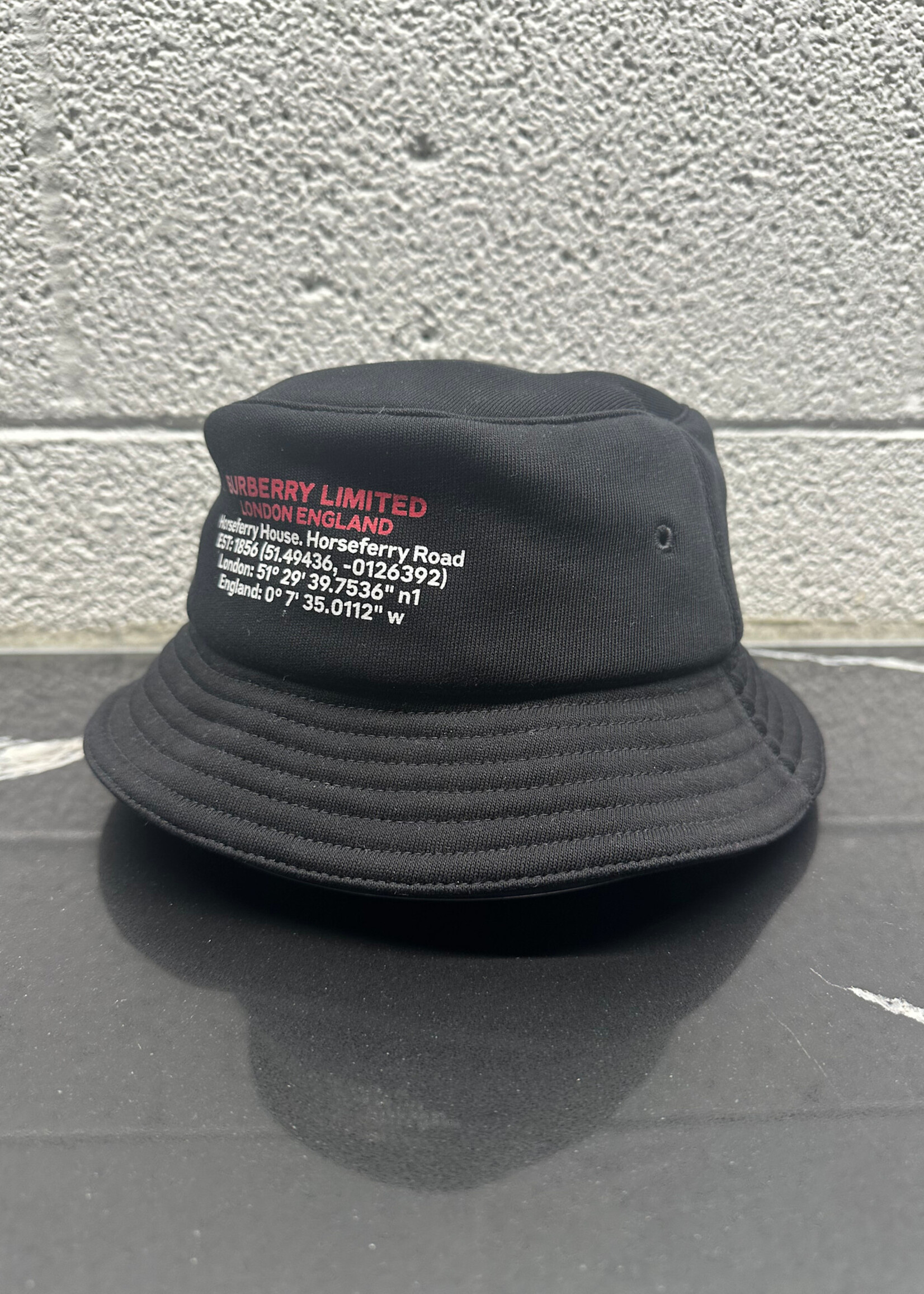 Burberry Black Bucket Hat OS