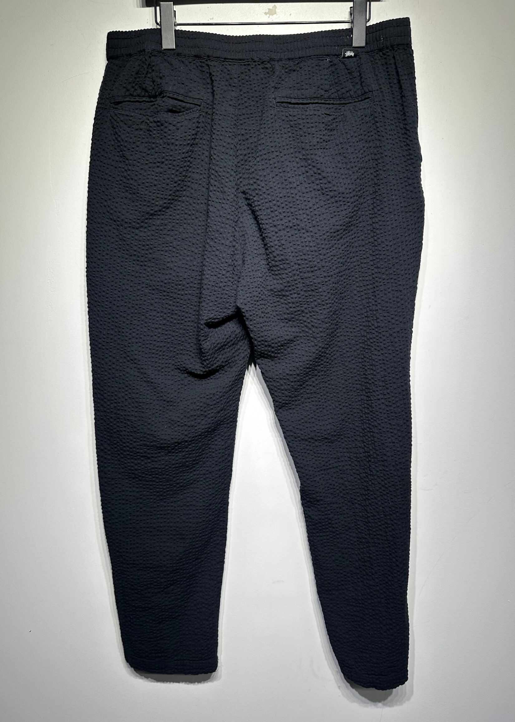 Stussy Black Textured Pants Masc 36