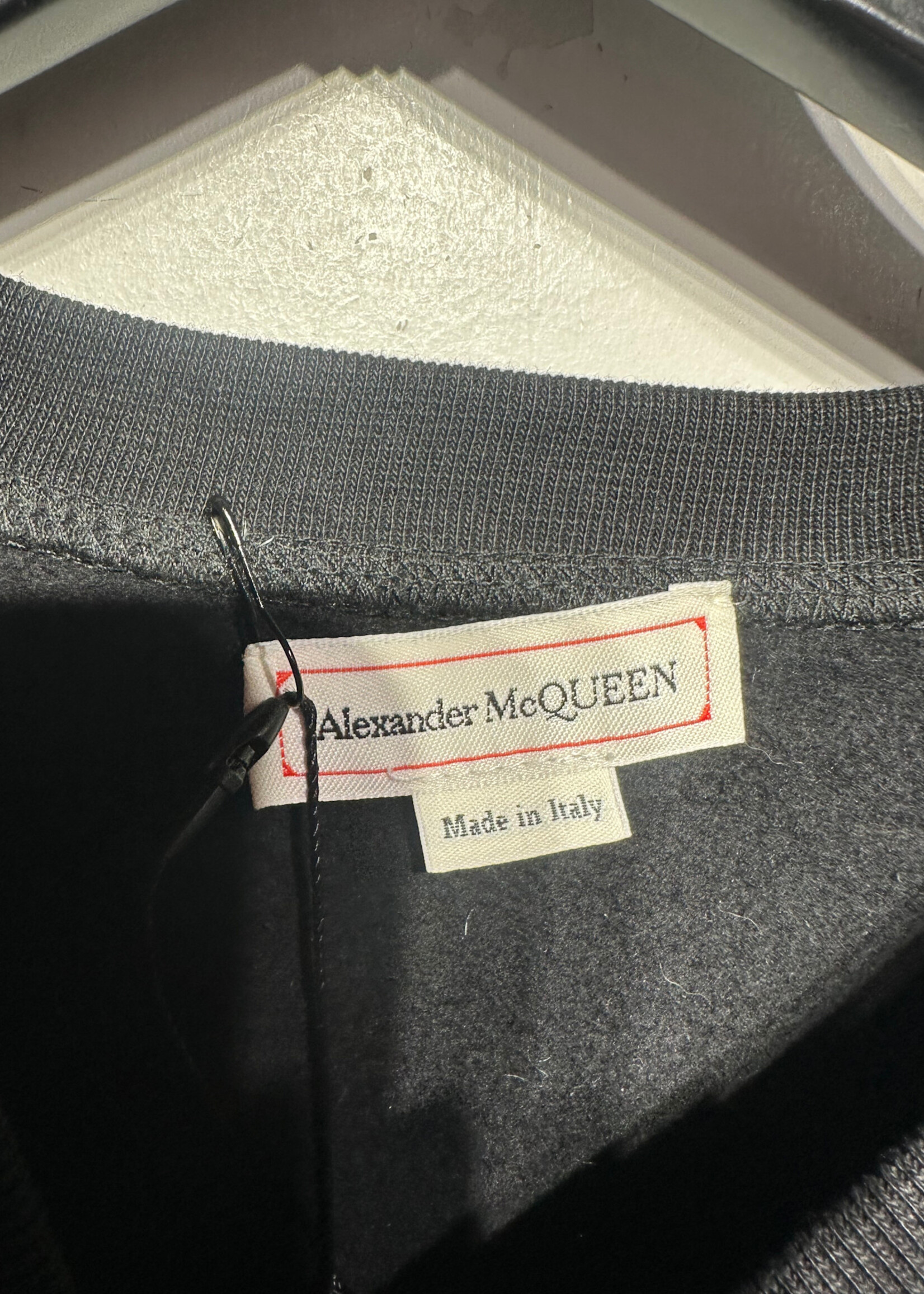 Alexander McQueen Black Zipper Crew S