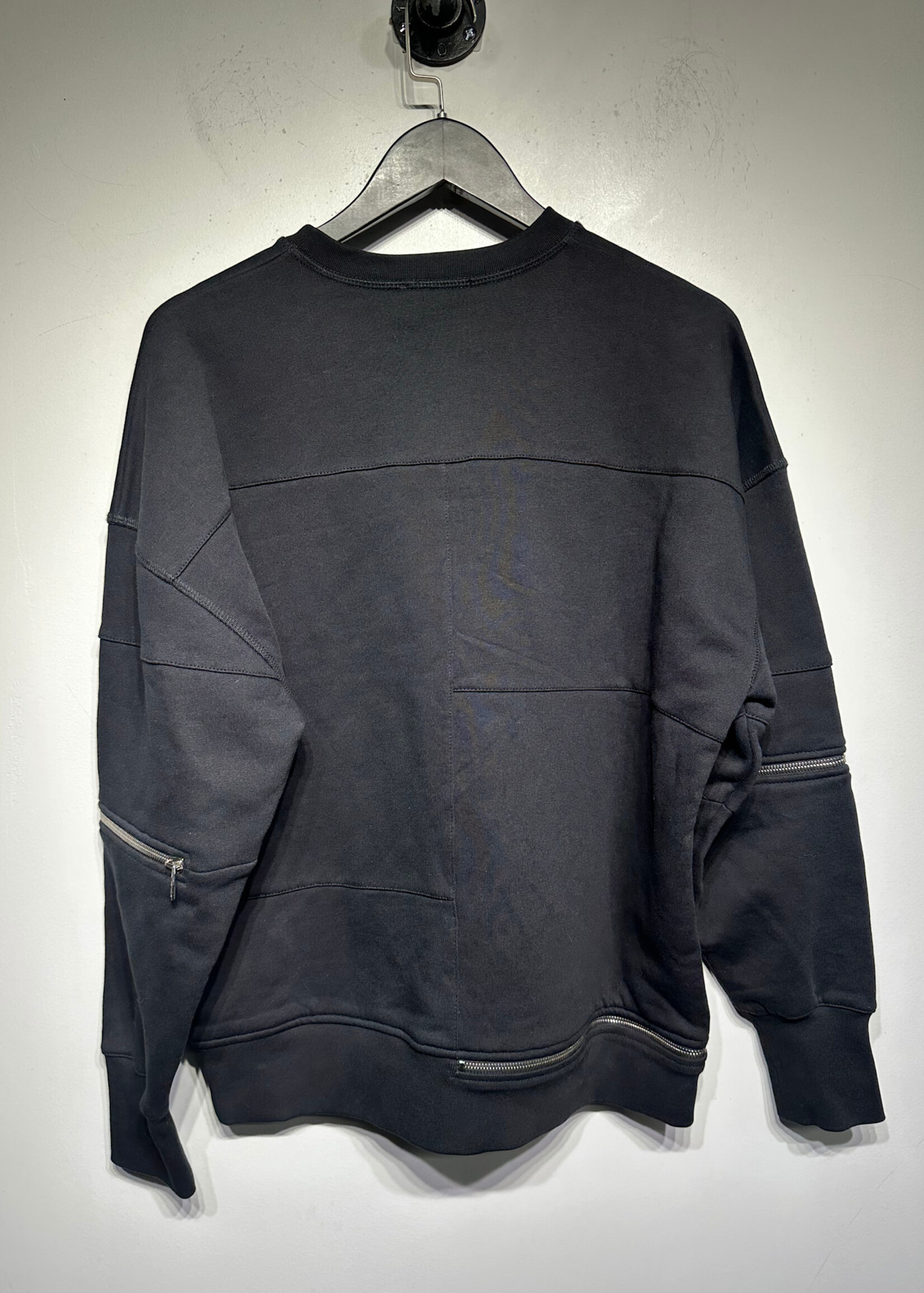 Alexander McQueen Black Zipper Crew S