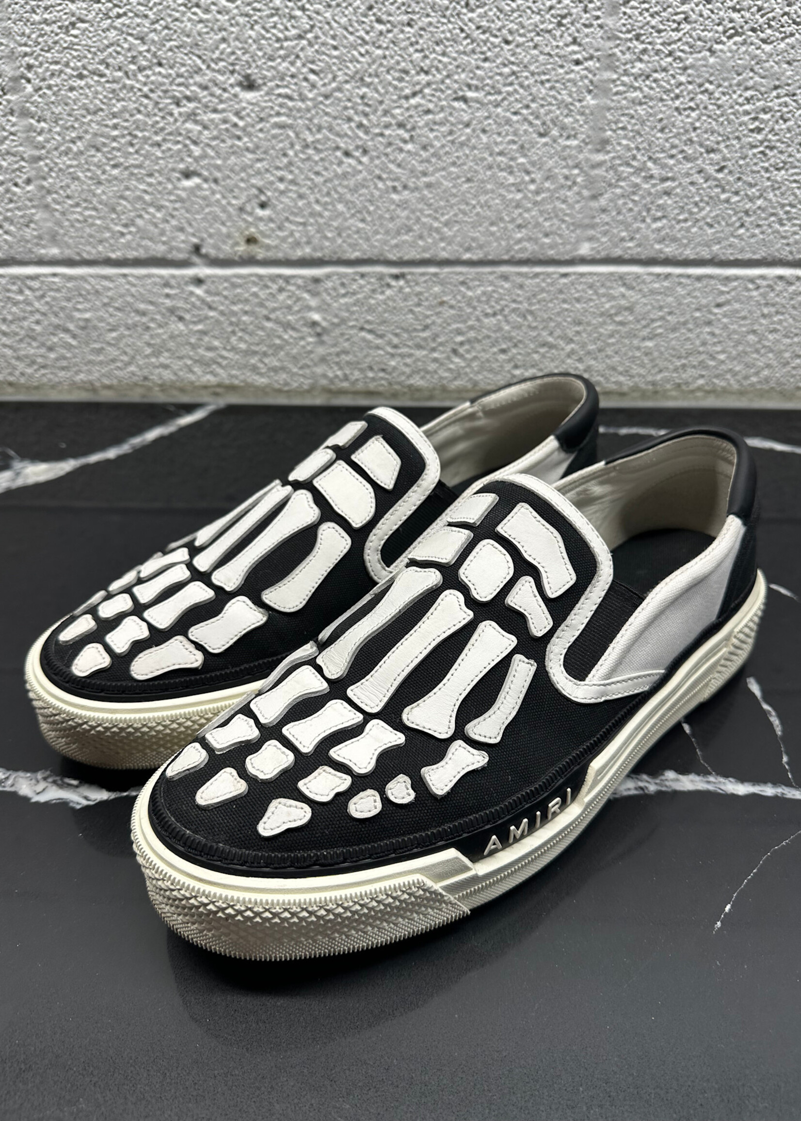 Amiri Bones Black/White Slip Ons 45 (12)