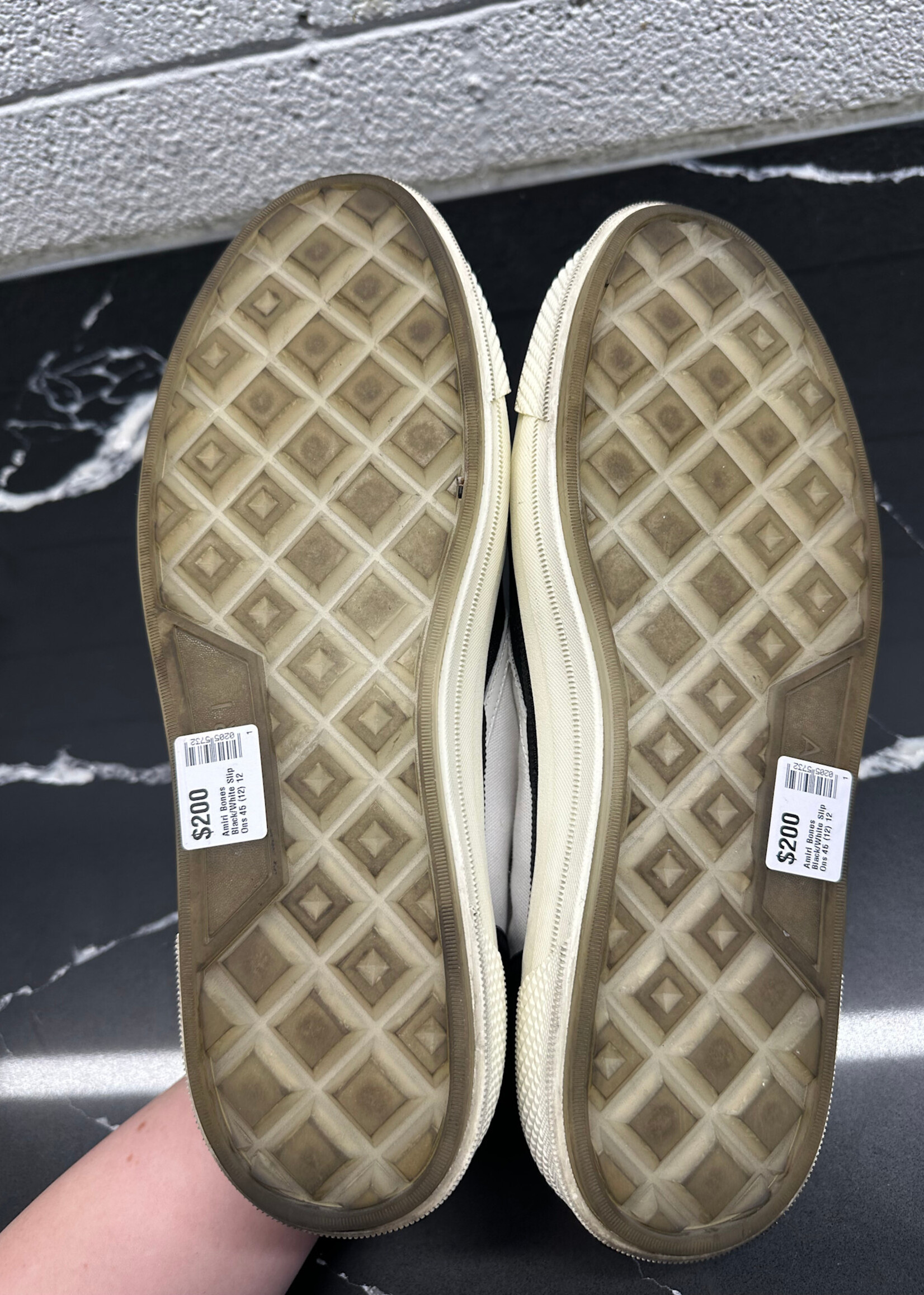 Amiri Bones Black/White Slip Ons 45 (12)