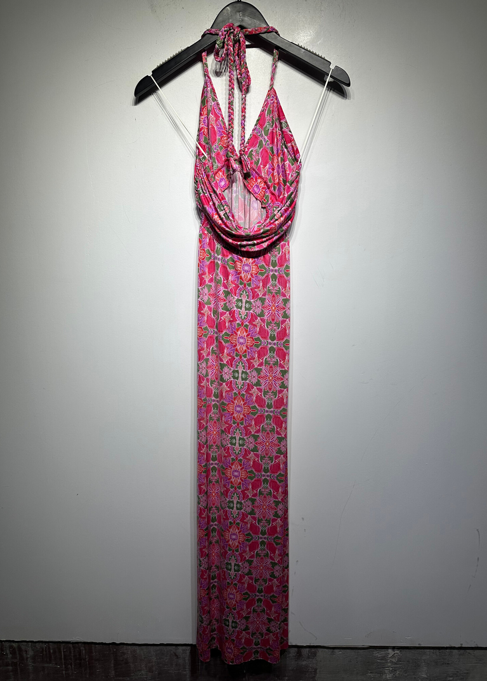 Misa Watercolor Floral SS Dress XS