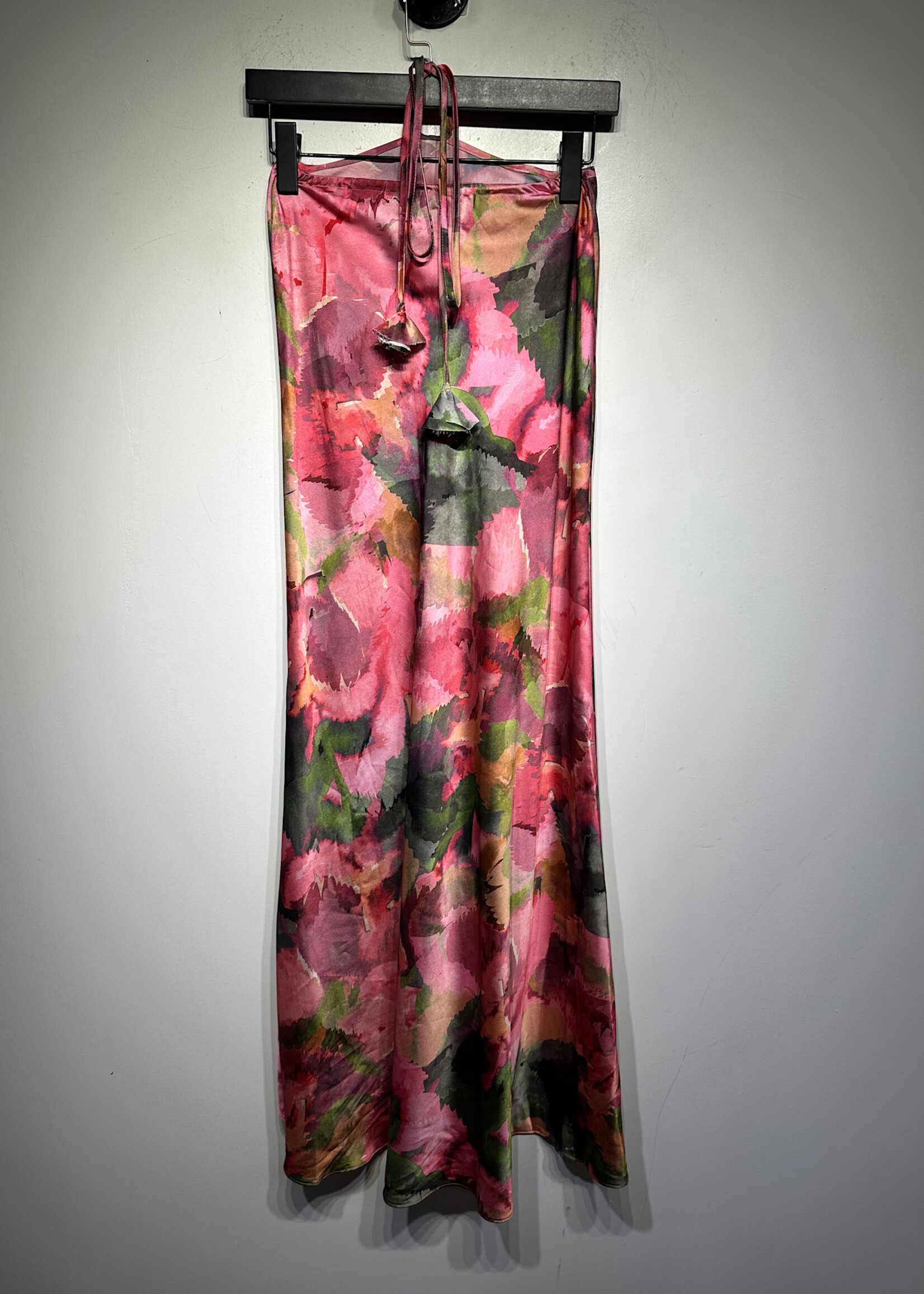 Misa Pink Watercolor Halter Dress XS