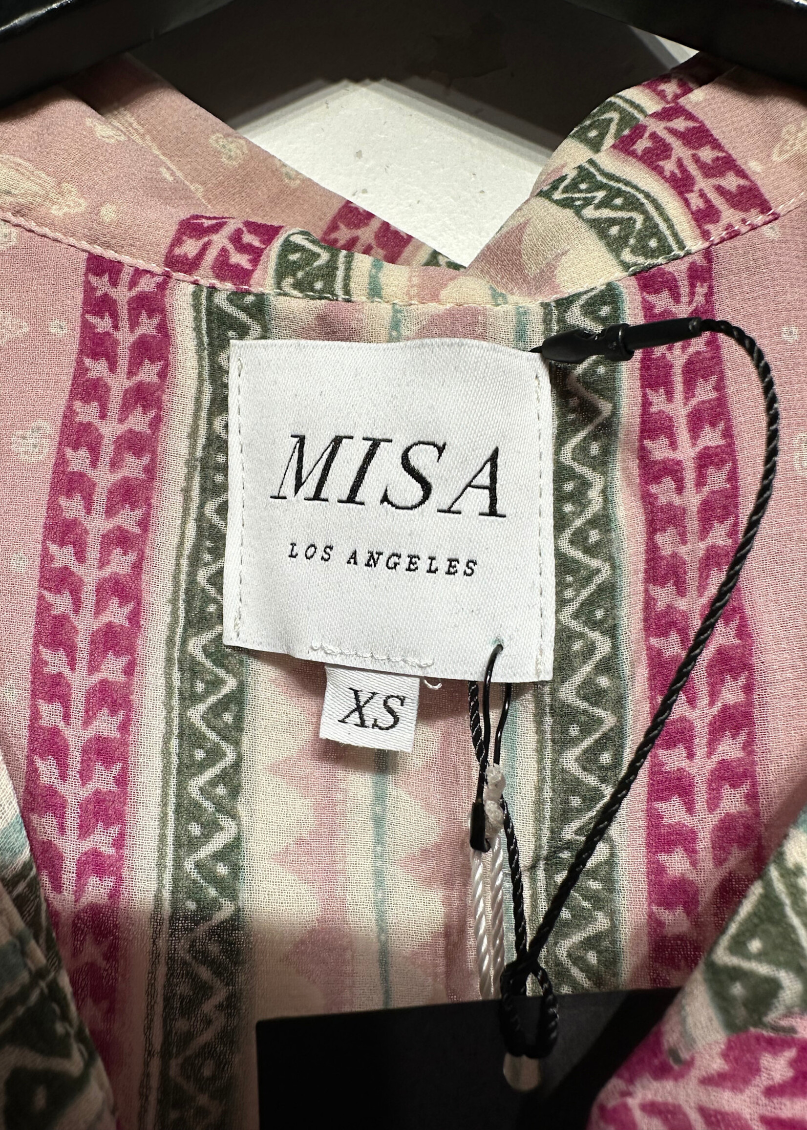 Misa Pink Striped 2PC Skirt Set XS