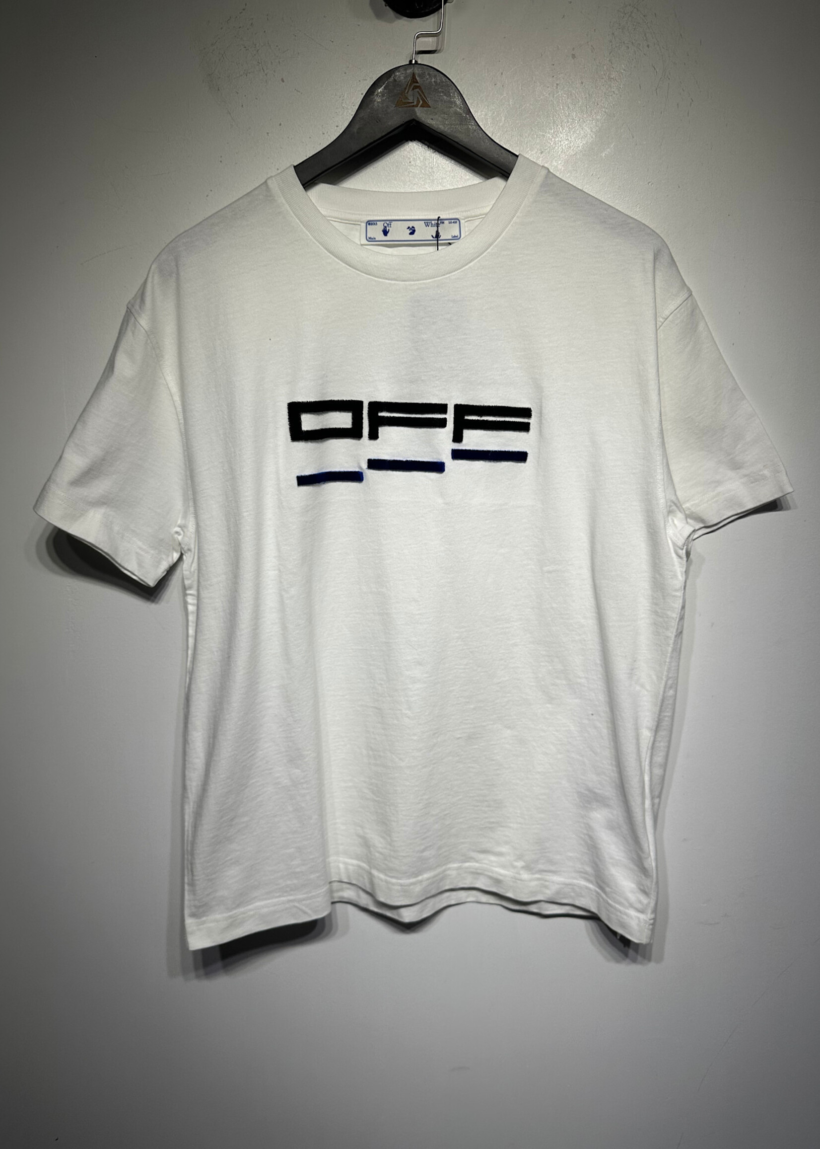 Off White Black Blue Off Logo Tee M