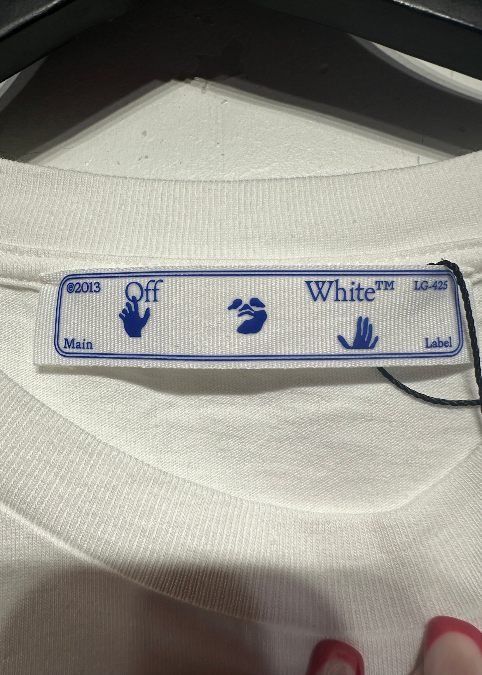Off White Black Blue Off Logo Tee M