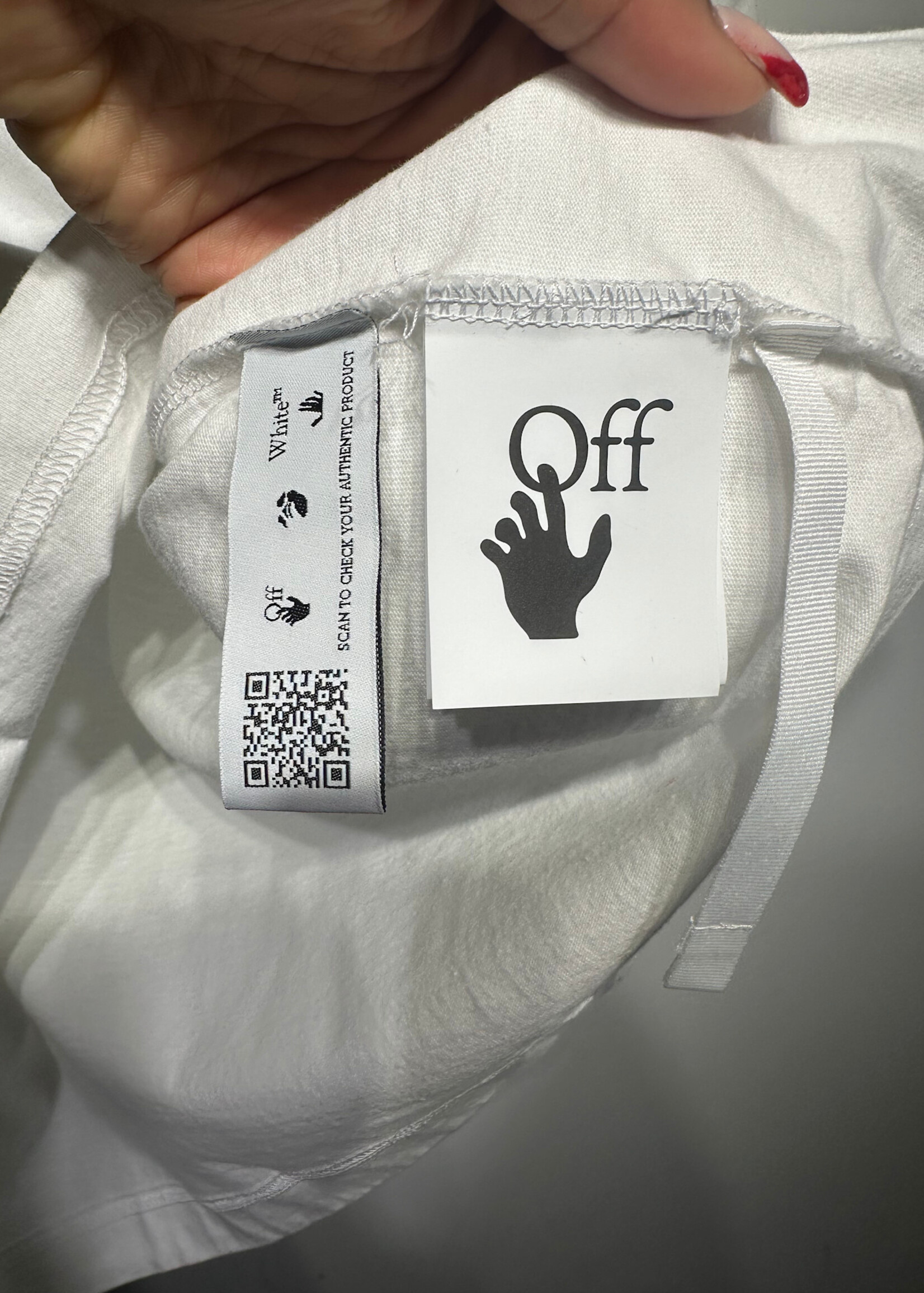 Off White Black Blue Off Logo Tee M