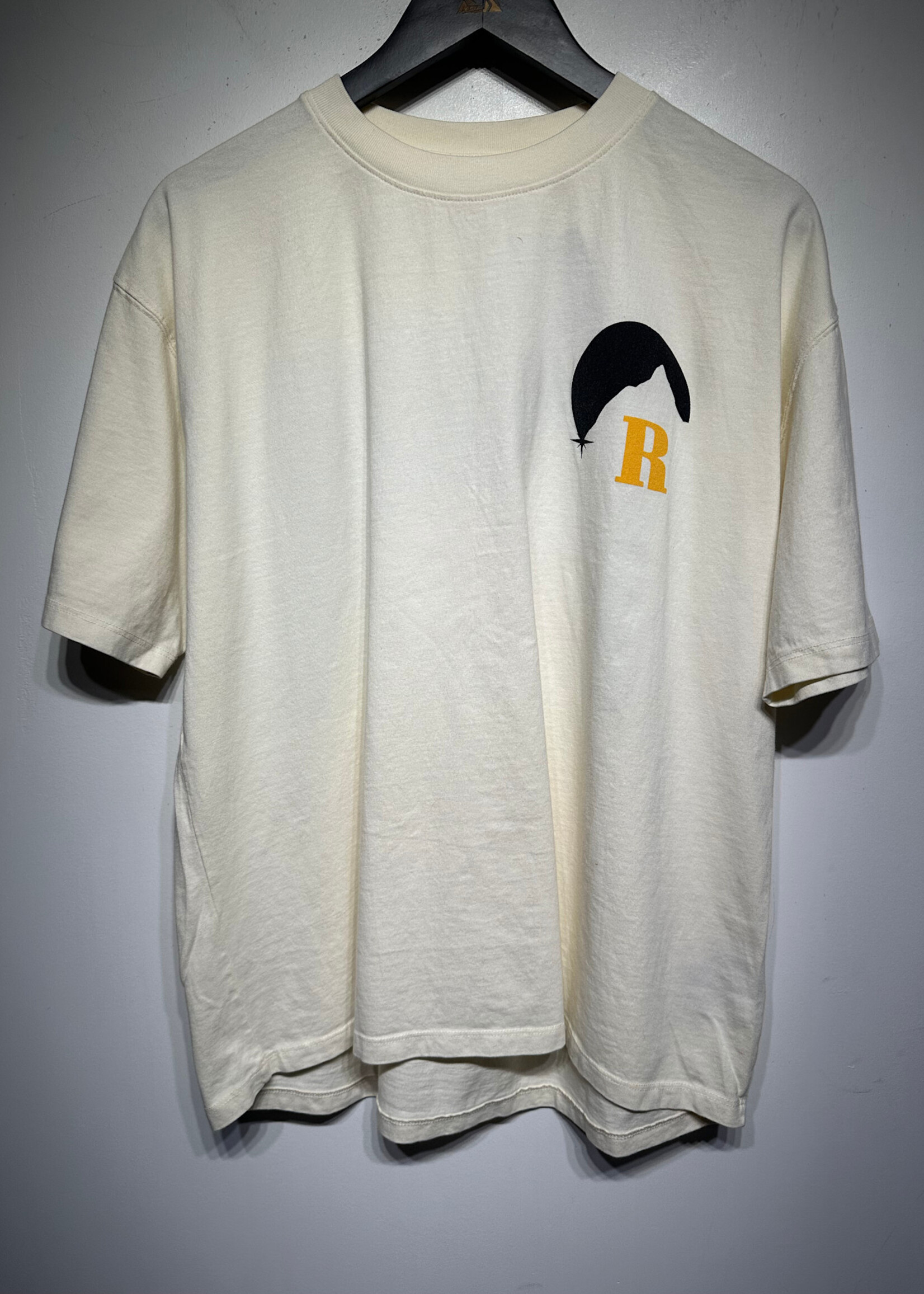 Rhude Cream Yellow Logo Tee M