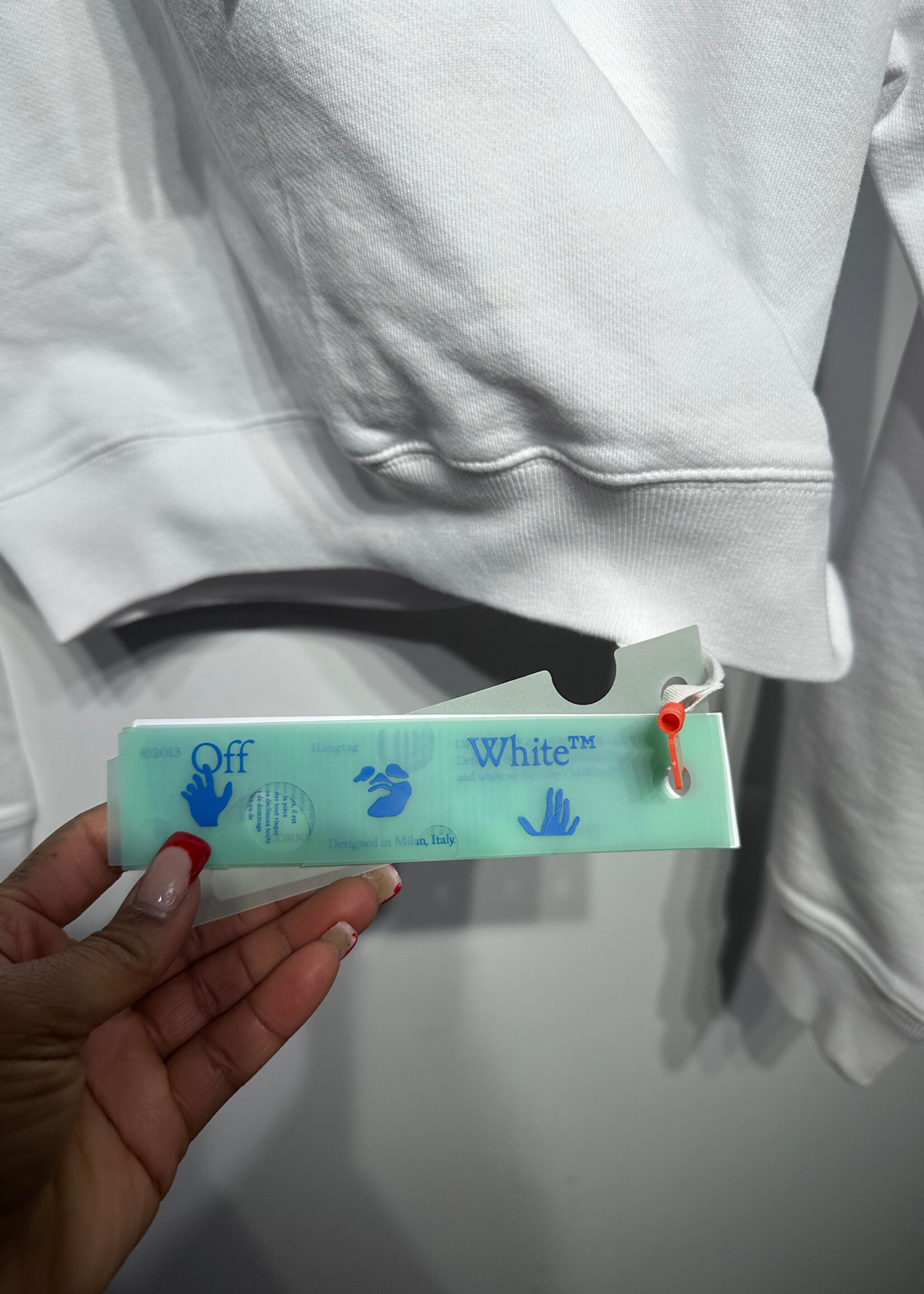 Off White NWT White Cny Cropped Hoodie S