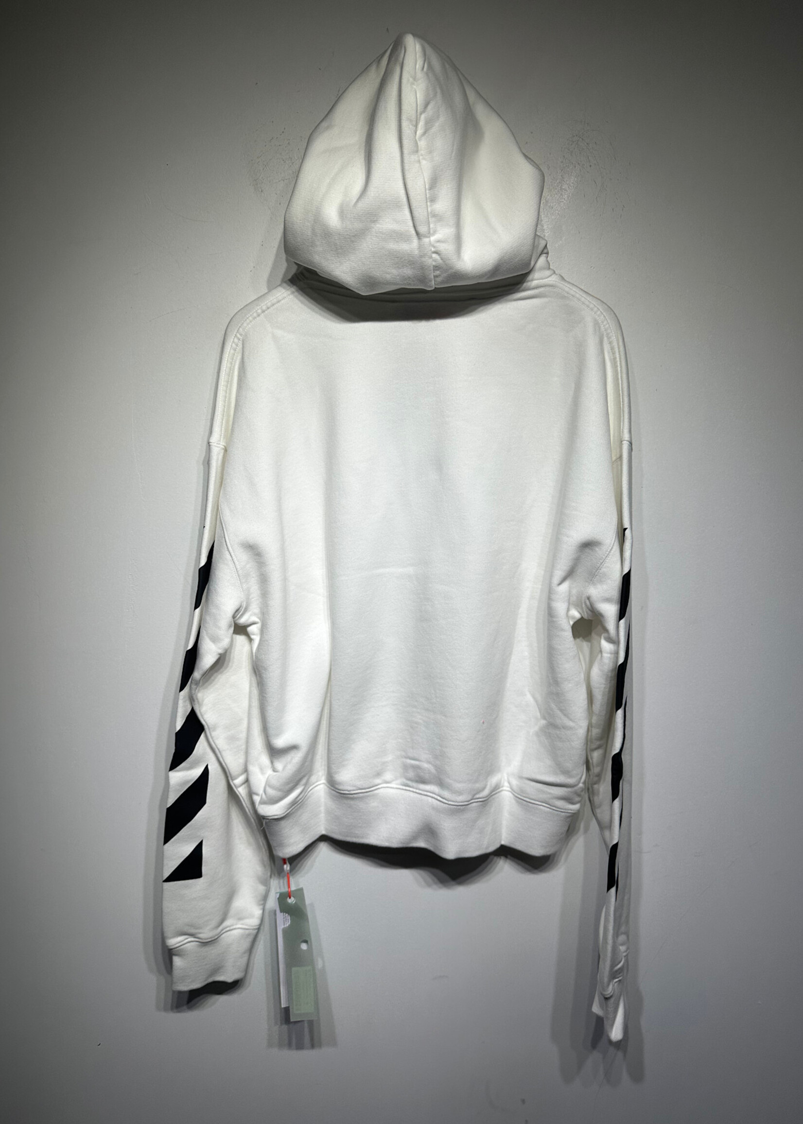 Off White NWT White Diag Helvetica Hoodie M
