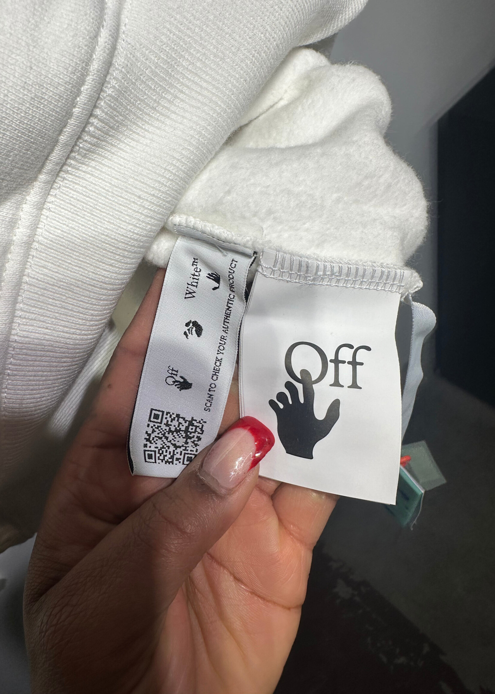 Off White NWT White Diag Helvetica Hoodie M