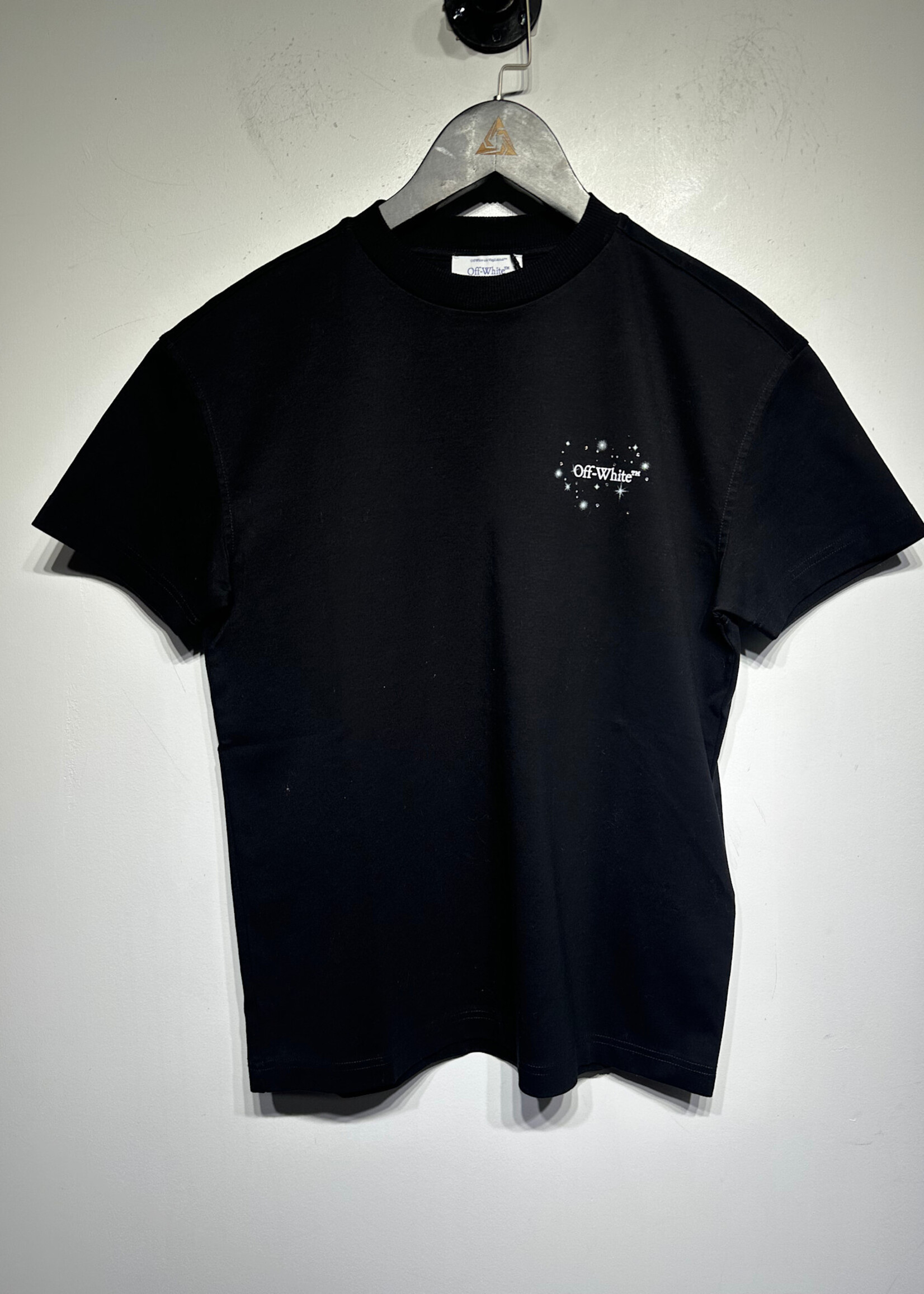 Off White NWT Black Bling Stars Tee XXS