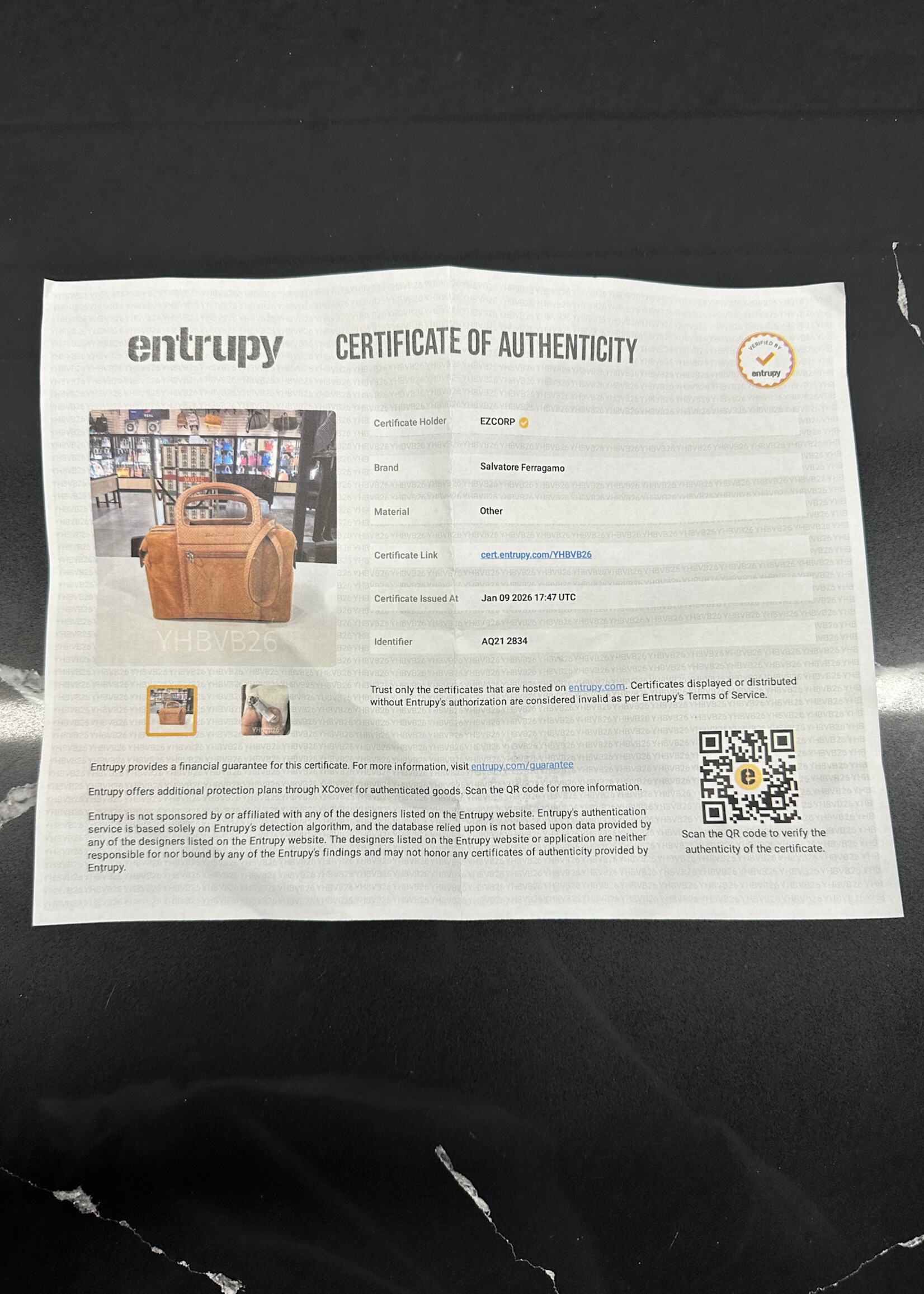 Salvatore Ferragamo Suede/Snakeskin Handbag