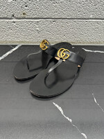 Gucci GG Black Thong Sandal 41/10