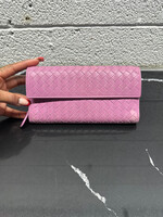 Bottega Veneta Purple Woven Wallet AS IS