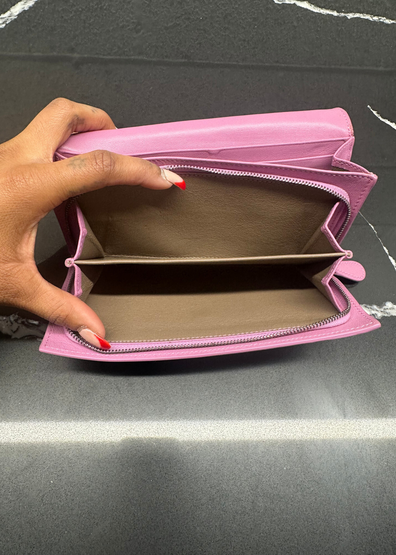 Bottega Veneta Purple Woven Wallet AS IS