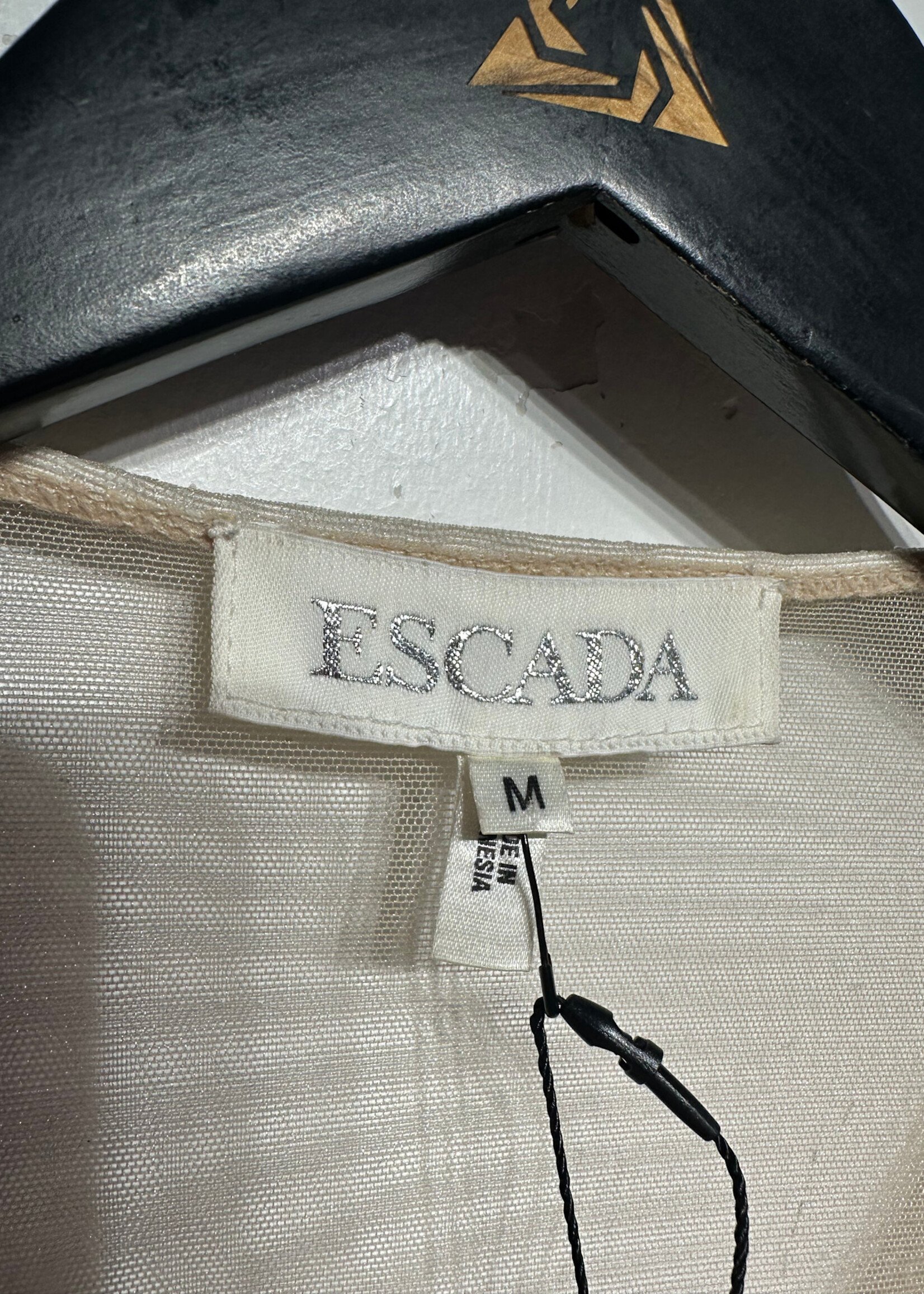 ESCADA WHITE SEQUIN TANK TOP M