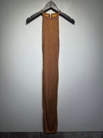 Guess Orange Gold Knit Maxi Dress XS