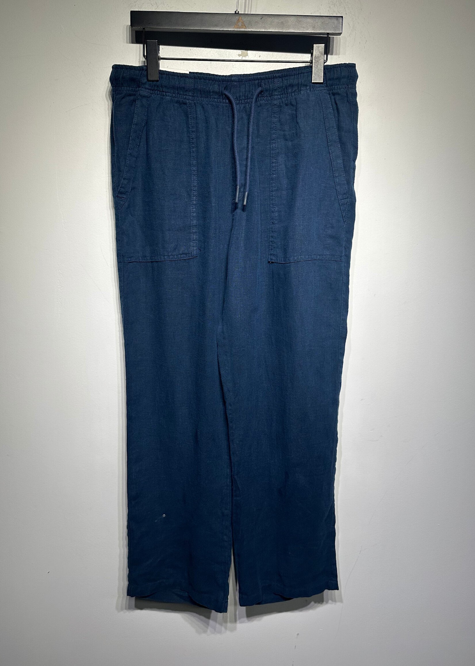 ZARA NAVY LINEN TWO PC SET FEM M