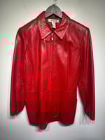 ALFANI RED LAMB LEATHER JACKET FEM S