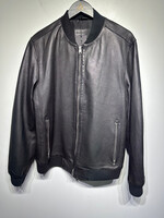 Allsaints Leather Z/U Jacket XL AS IS