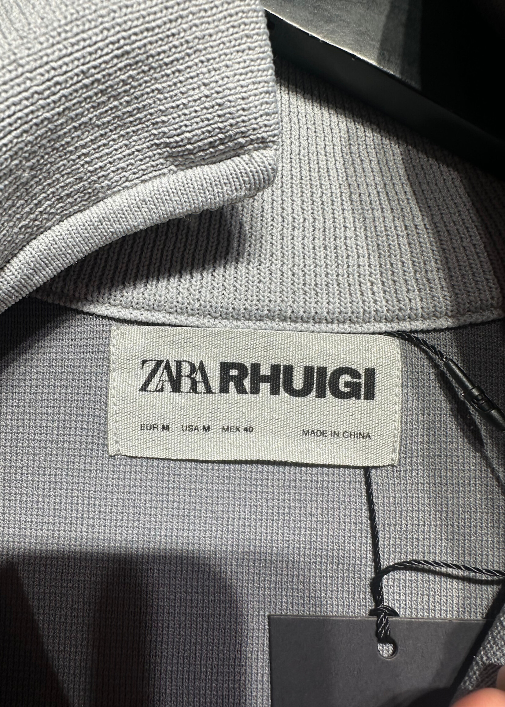 ZARA X RHUIGI GREY QUARTER LS M