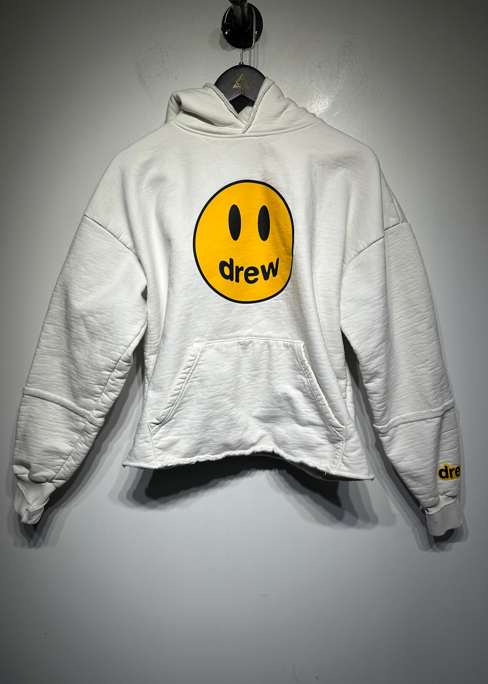 DREW WHITE CROPPED HOODIE XXS FITS M