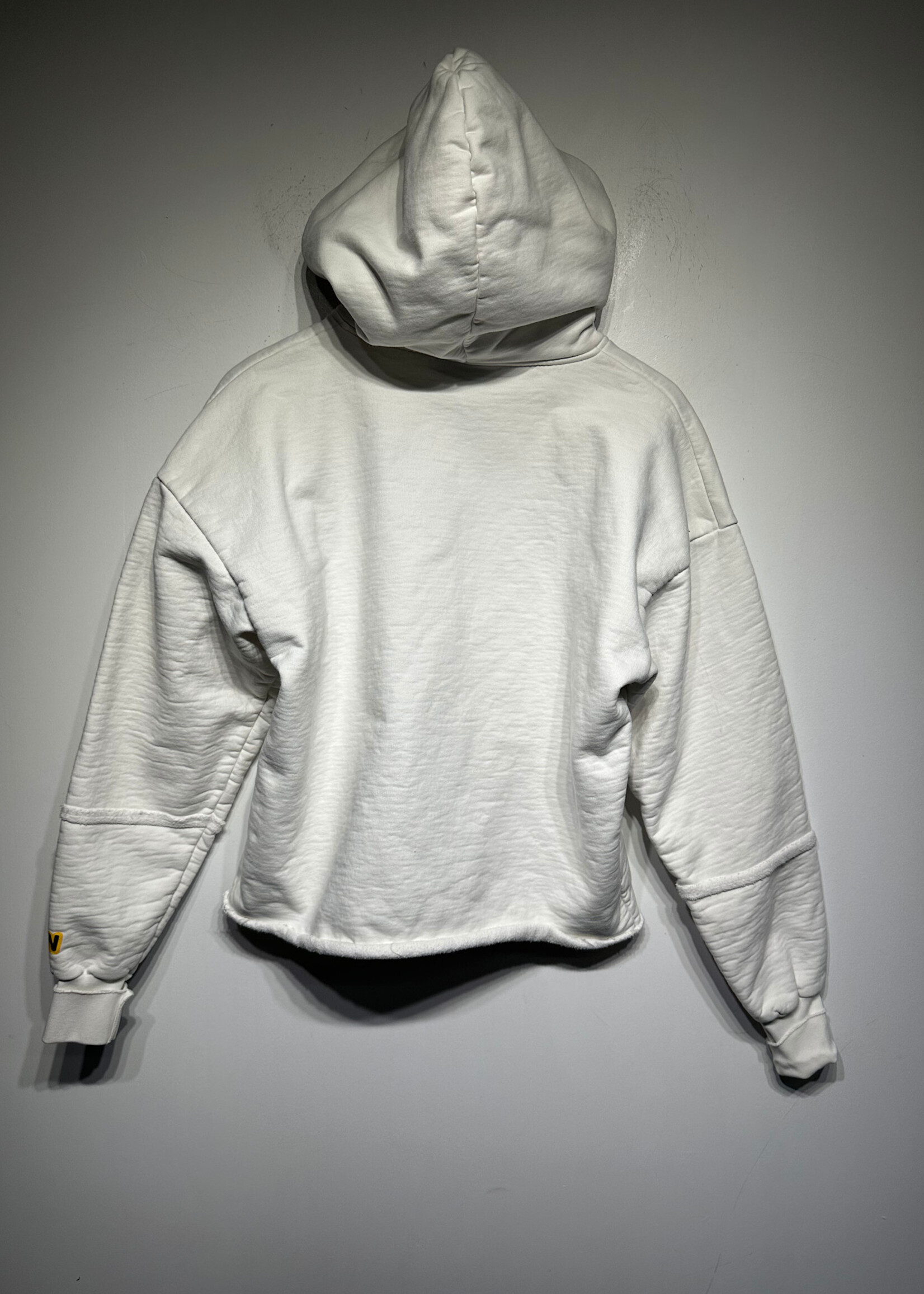 DREW WHITE CROPPED HOODIE XXS FITS M