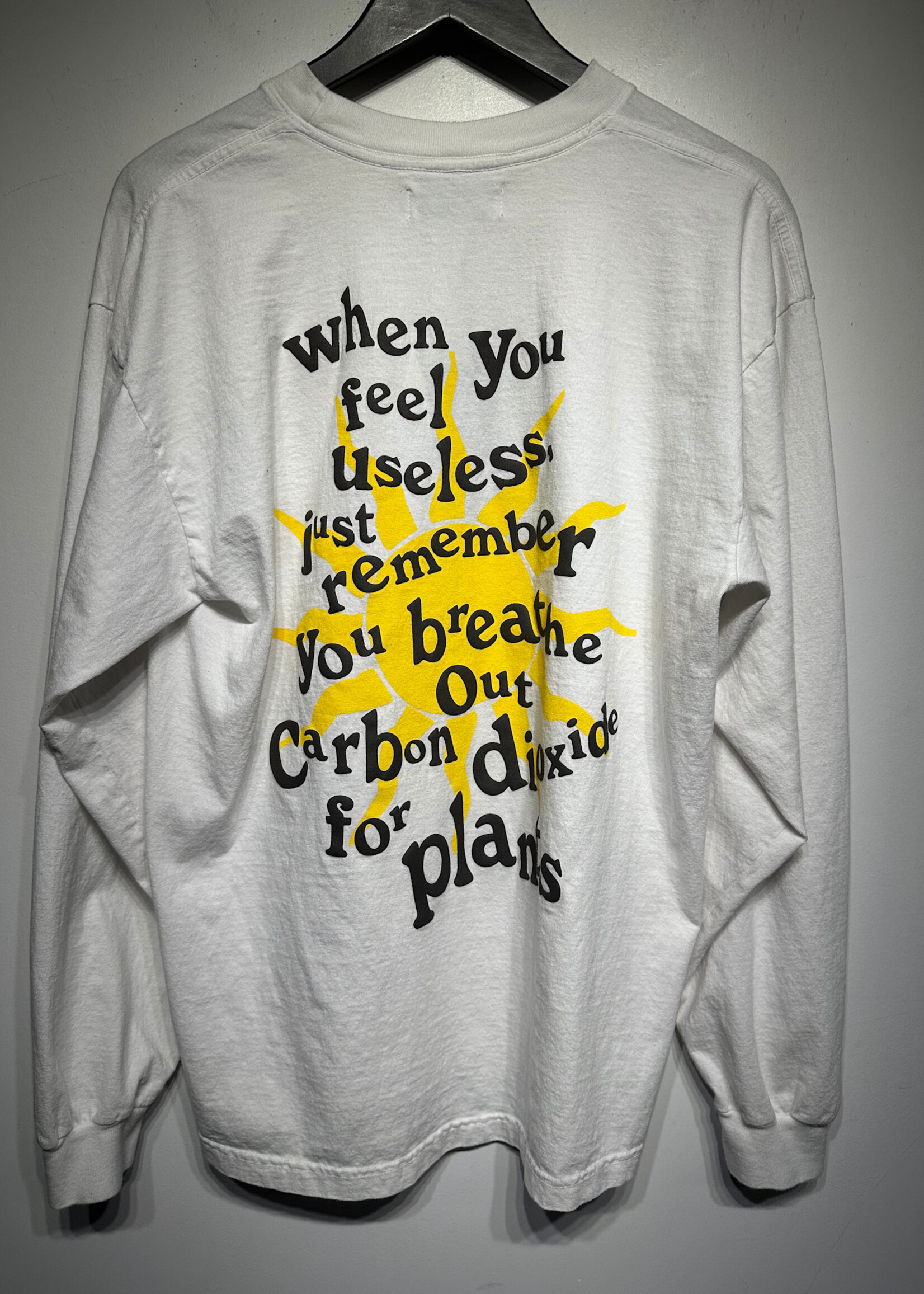 A Plastic Plant White Puff Print LS L