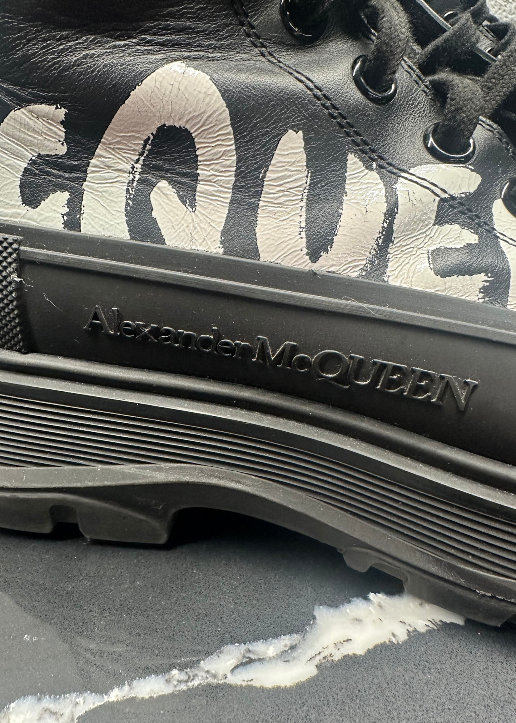 Alexander McQueen Logo Tread Slick Sneakers 10.5