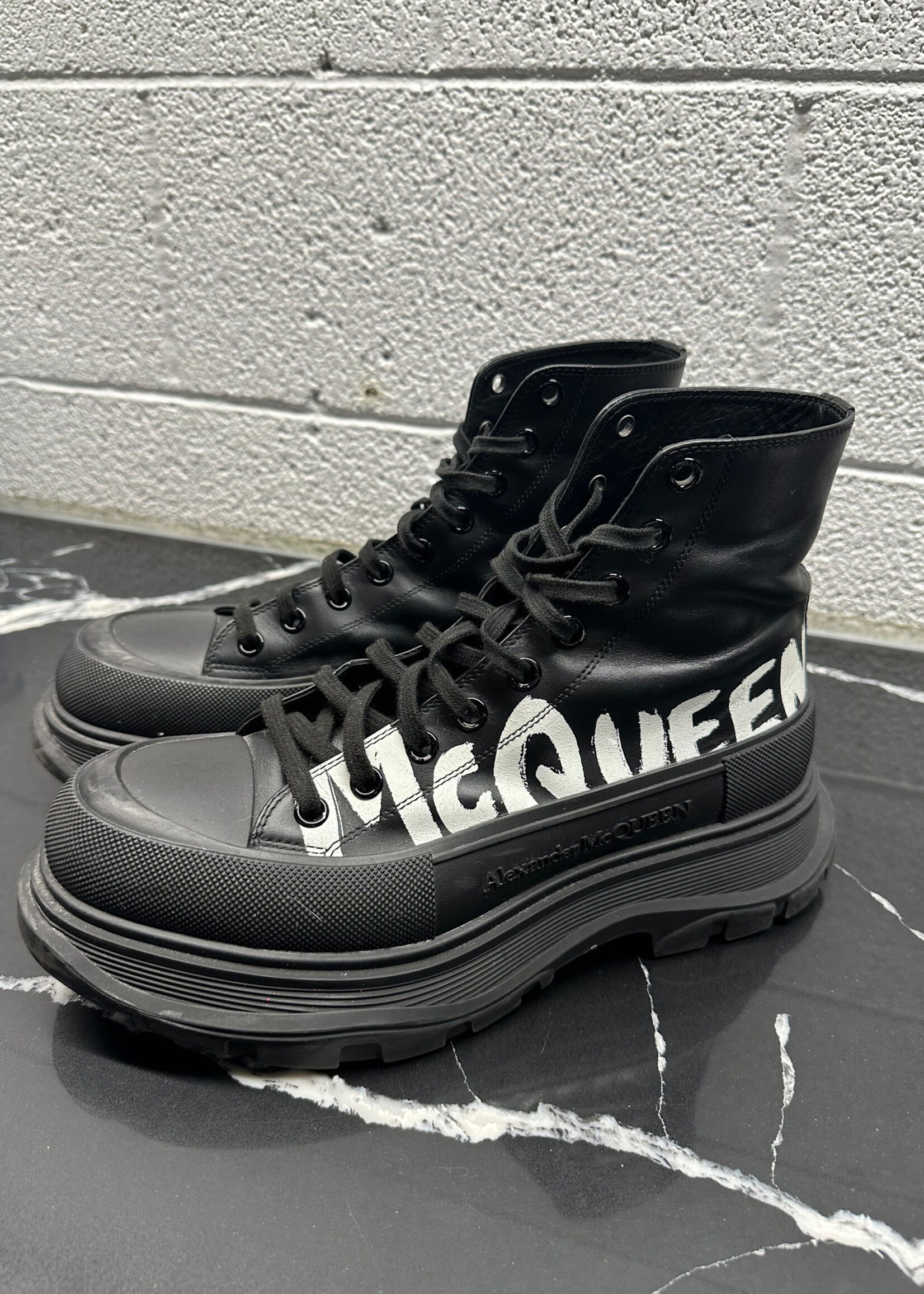 Alexander McQueen Logo Tread Slick Sneakers 10.5