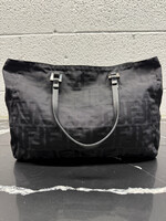 Fendi Zucca Black Canvas Tote