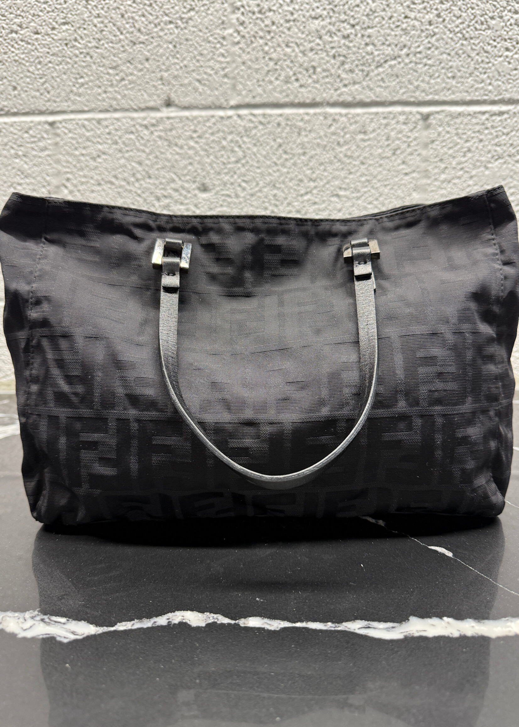 Fendi Zucca Black Canvas Tote