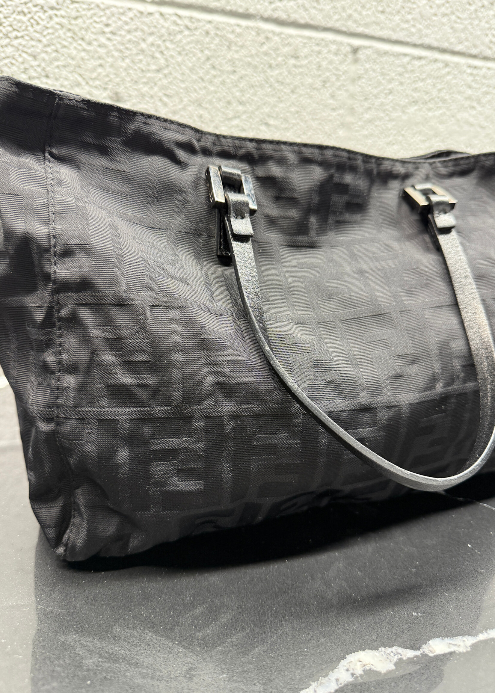 Fendi Zucca Black Canvas Tote