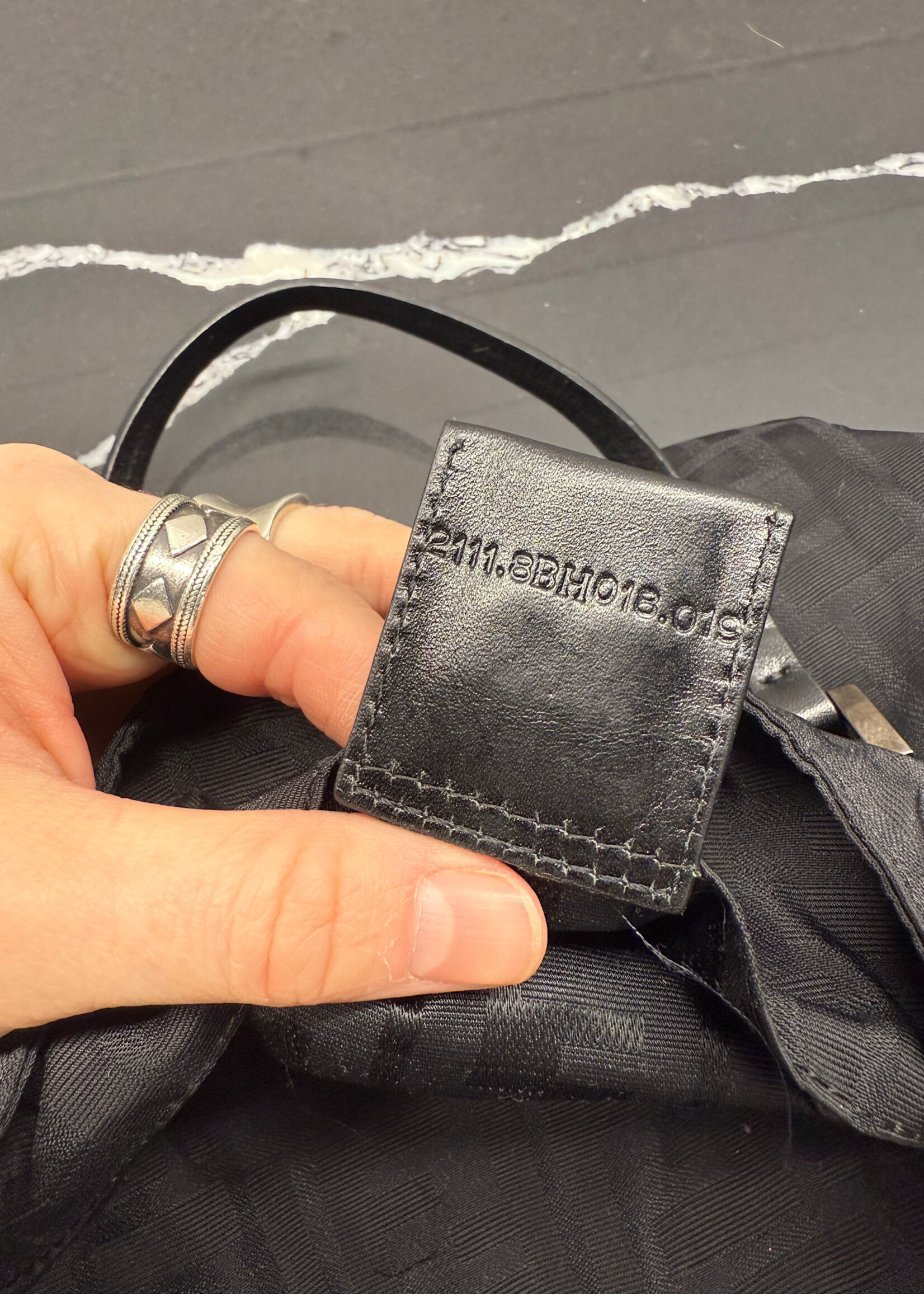 Fendi Zucca Black Canvas Tote